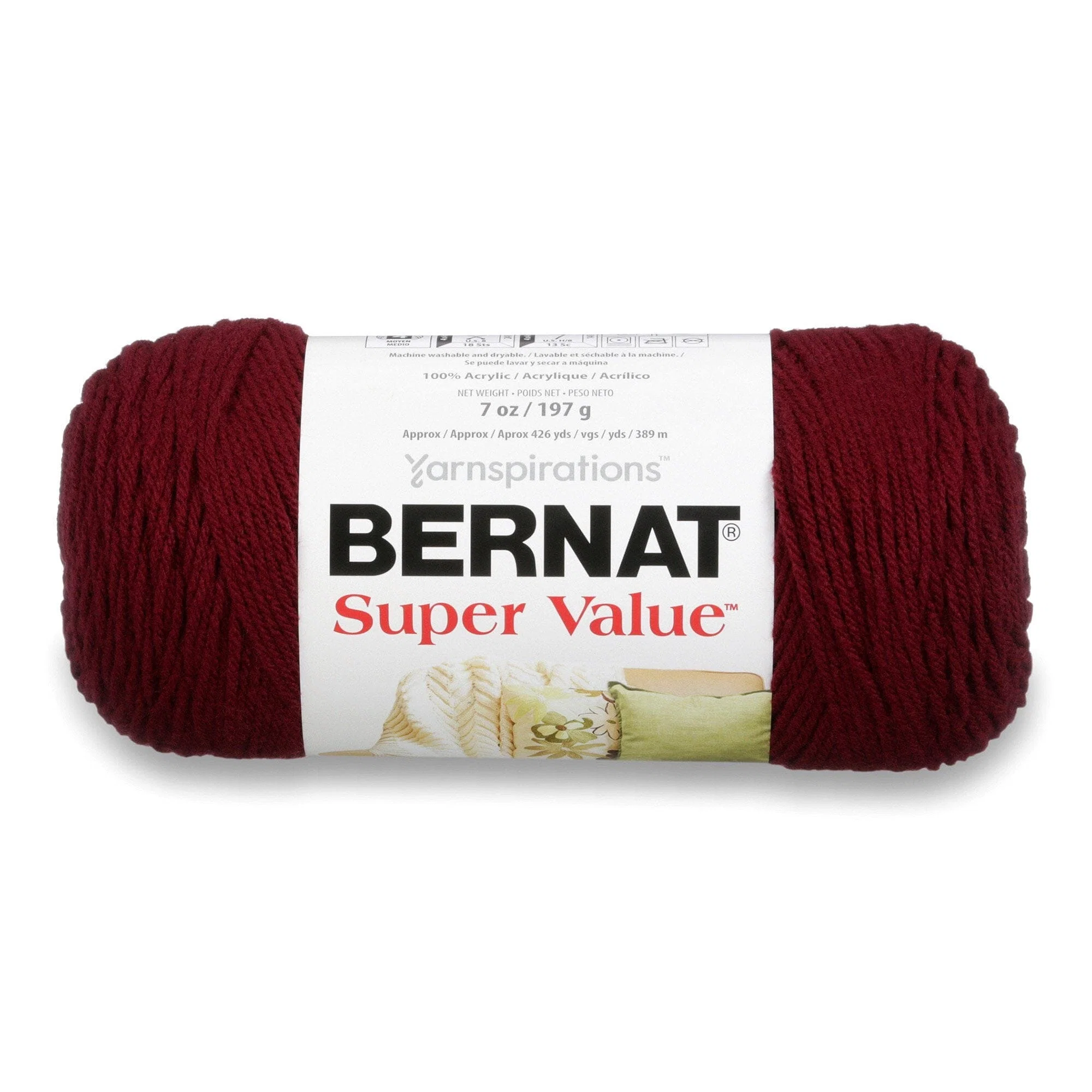 Powerful Bernat Super Value 3-197G Burgundy Consistent