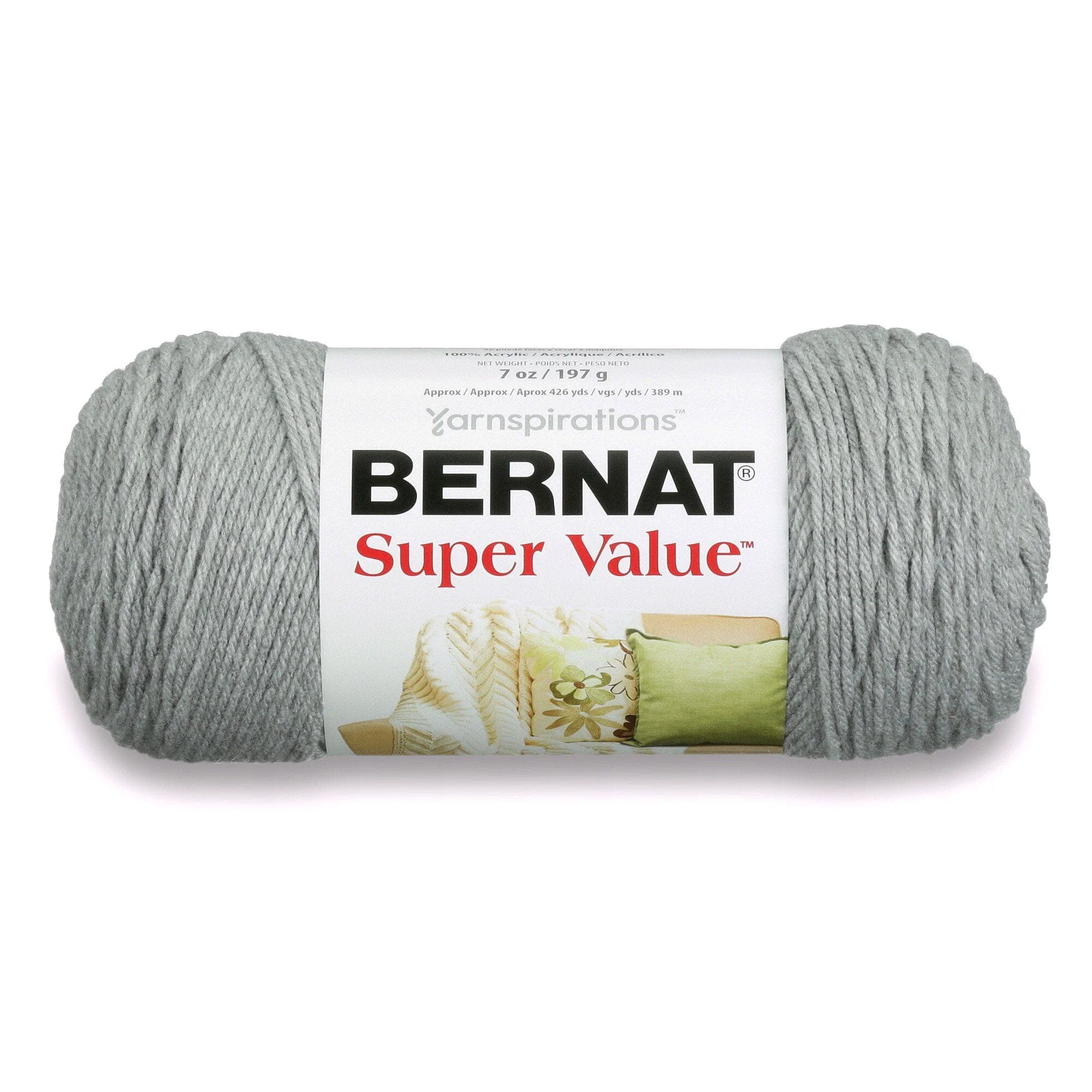 Carefully Designed Bernat Super Value 3-197G Soft Grey Quality