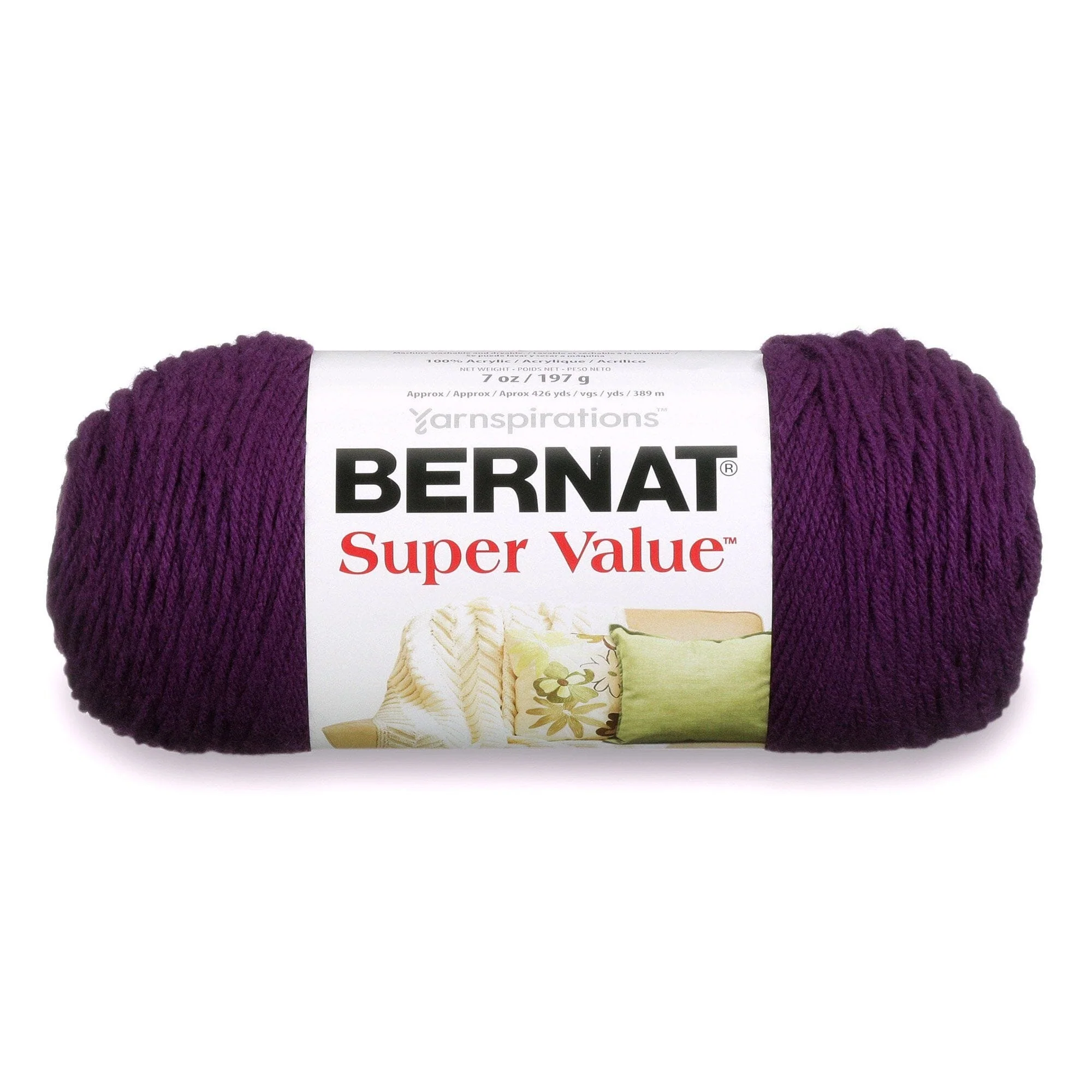 Next-Generation Bernat Super Value 3-197G Mulberry Traditional