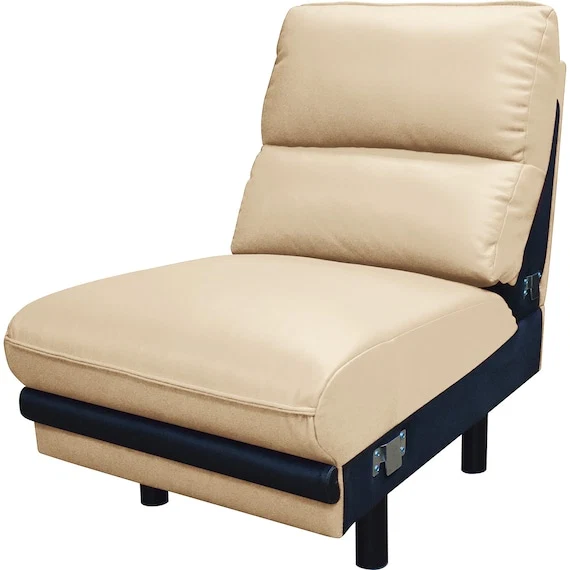 World-Class ARMLESS SOFA LOZO KD BE LEATHER Organic