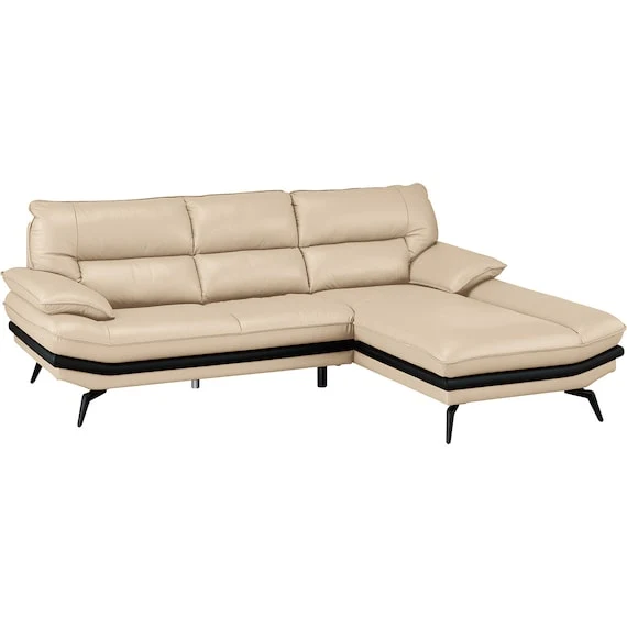 Easy-to-Use CORNER SOFA LOZO KD BE LEATHER LC Traditional