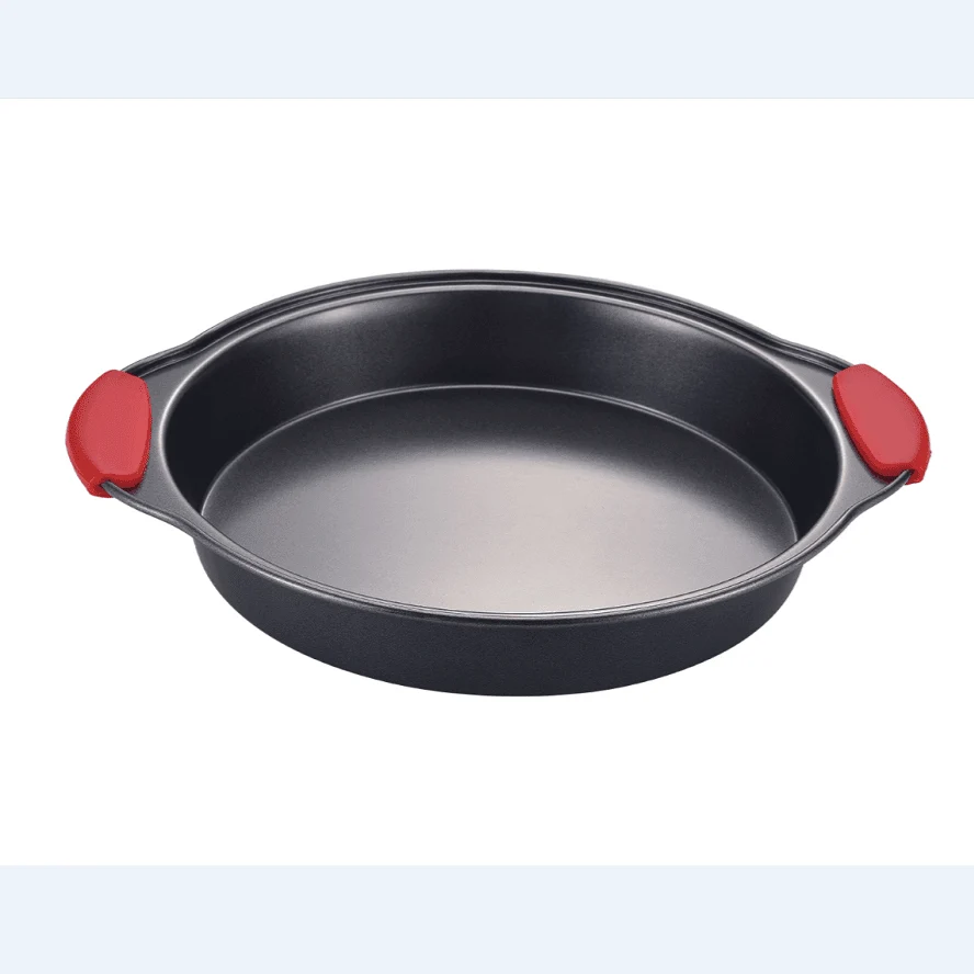 Official Non Stick Round Cake Pan 25cm with Silicone Handles Crafted