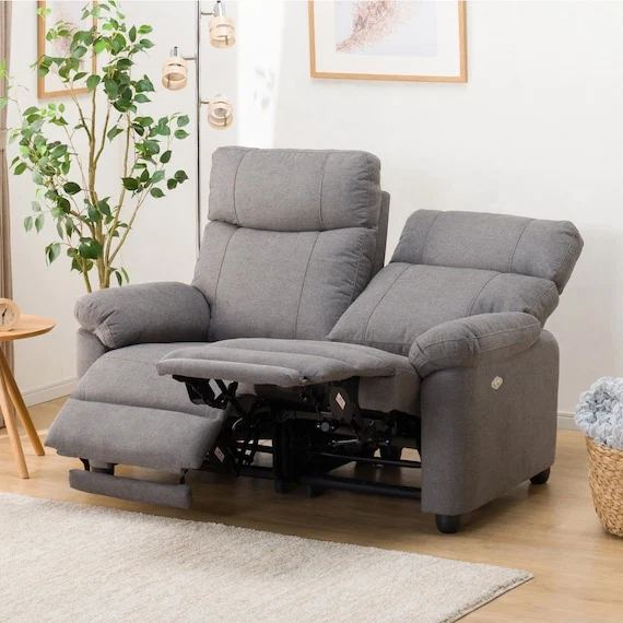 Genuine 2P ELECTRIC SOFA GRAZE FABRIC GY Healthy