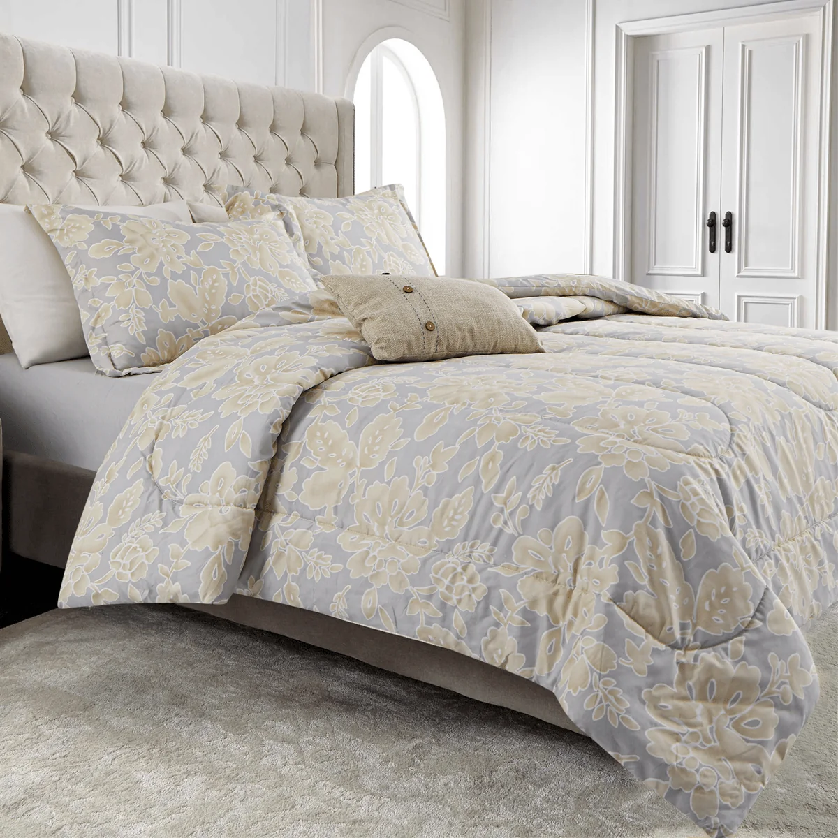 Verified Comforter 4pc Lynn Grey Sustainable