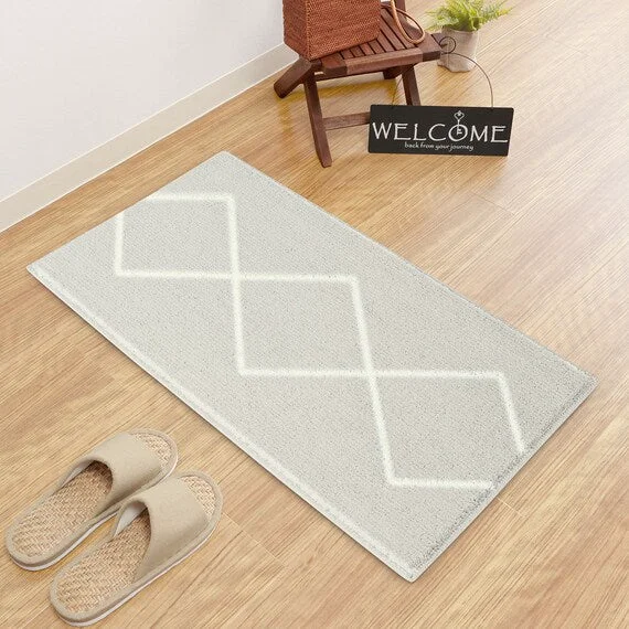 Modern FLOOR MAT TAFT DIA GY 50X80 Dependable