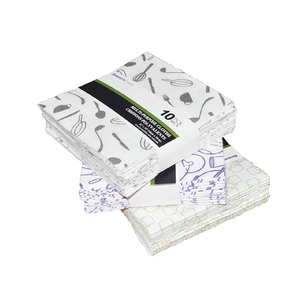 Flexible Dish Cloth 10pk Multi Purpose Viscose Efficient