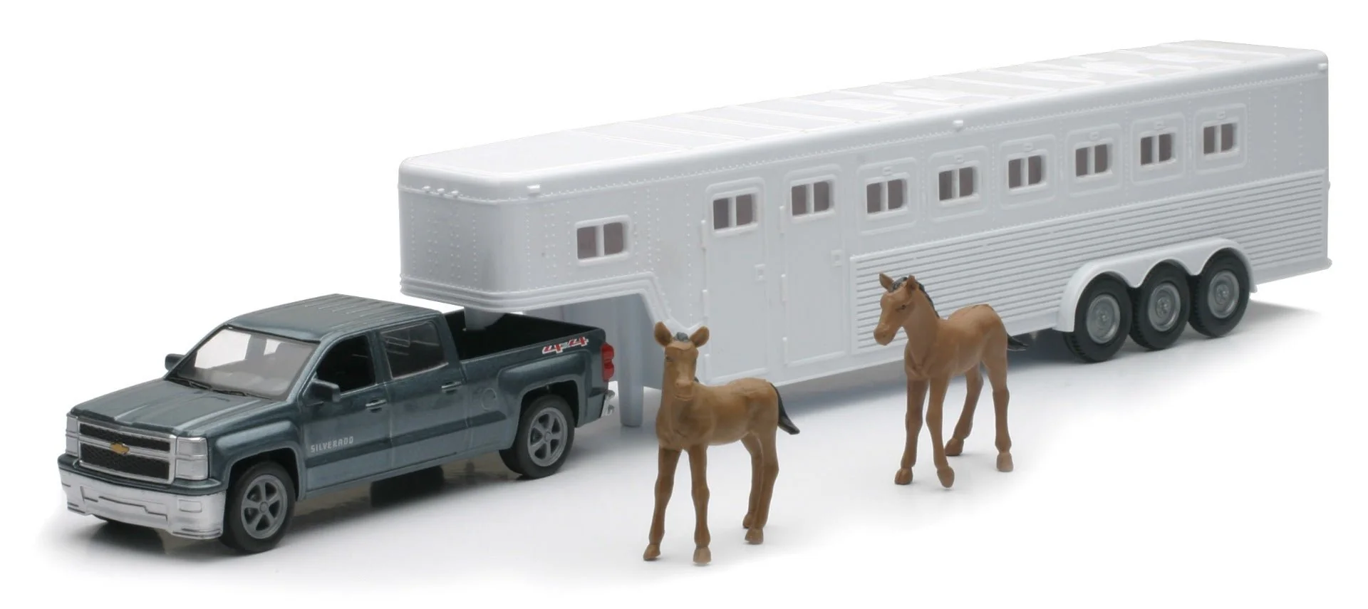 Traditional 1 43 Diecast Chevrolet Silverado 1500w horse Trailer Verified