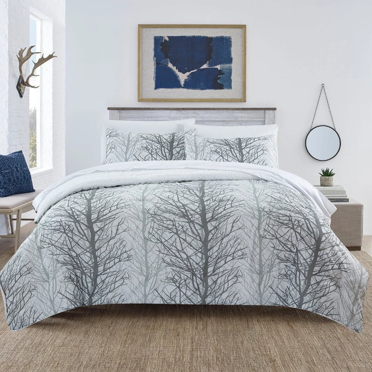 Specialty Mikael Comforter Grey Tree Print Dependable