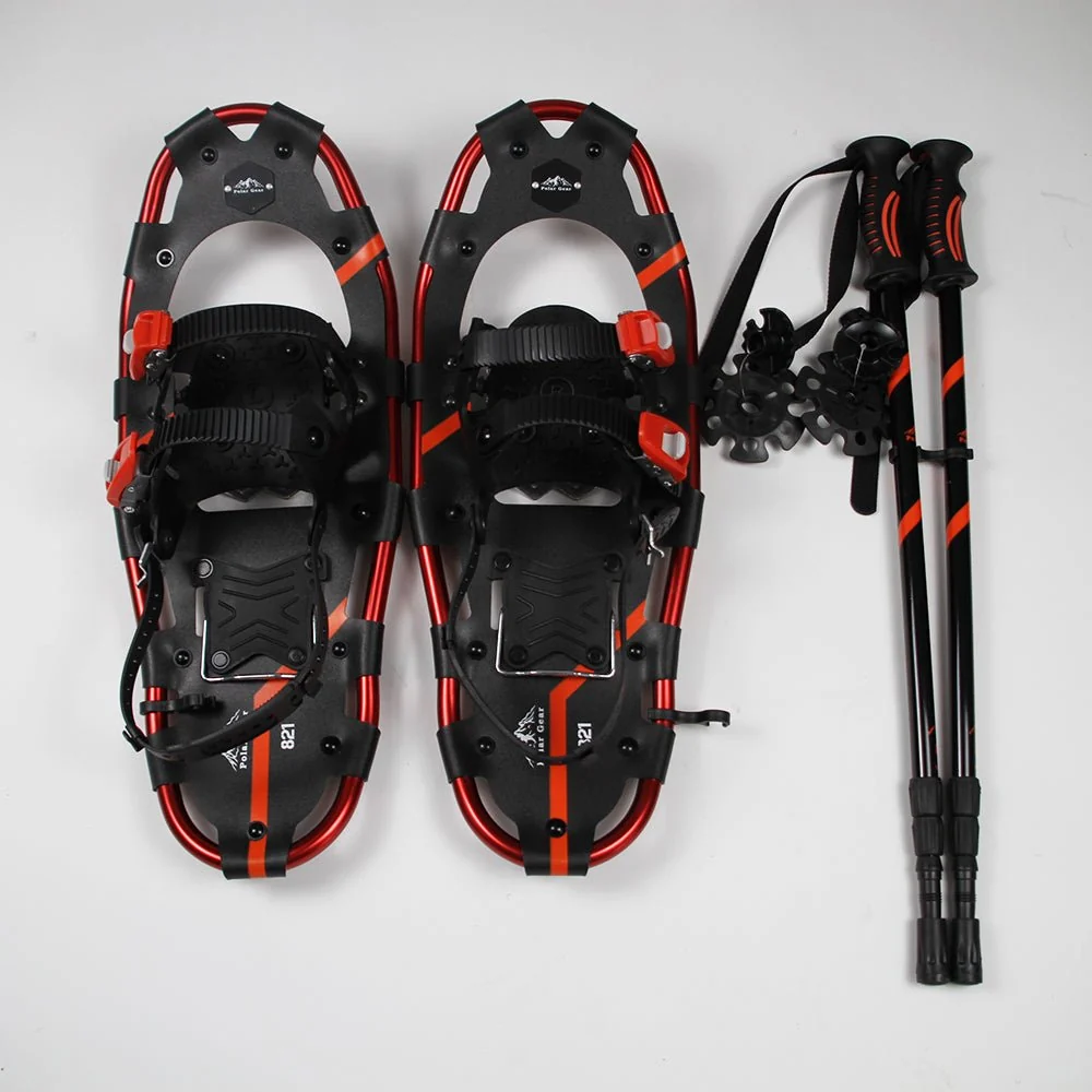 High-Performance Adult Snowshoes Red 8 x 21 in Trekking Pole In a Bag Exclusive