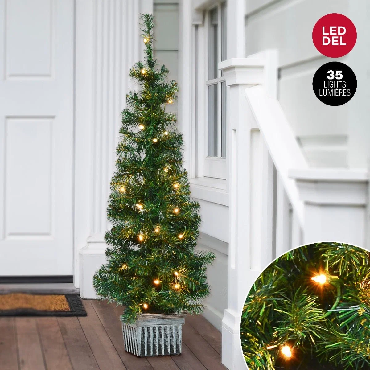 Powerful 3.5ft Green Porch Tree W 35l 120 Tips Pure