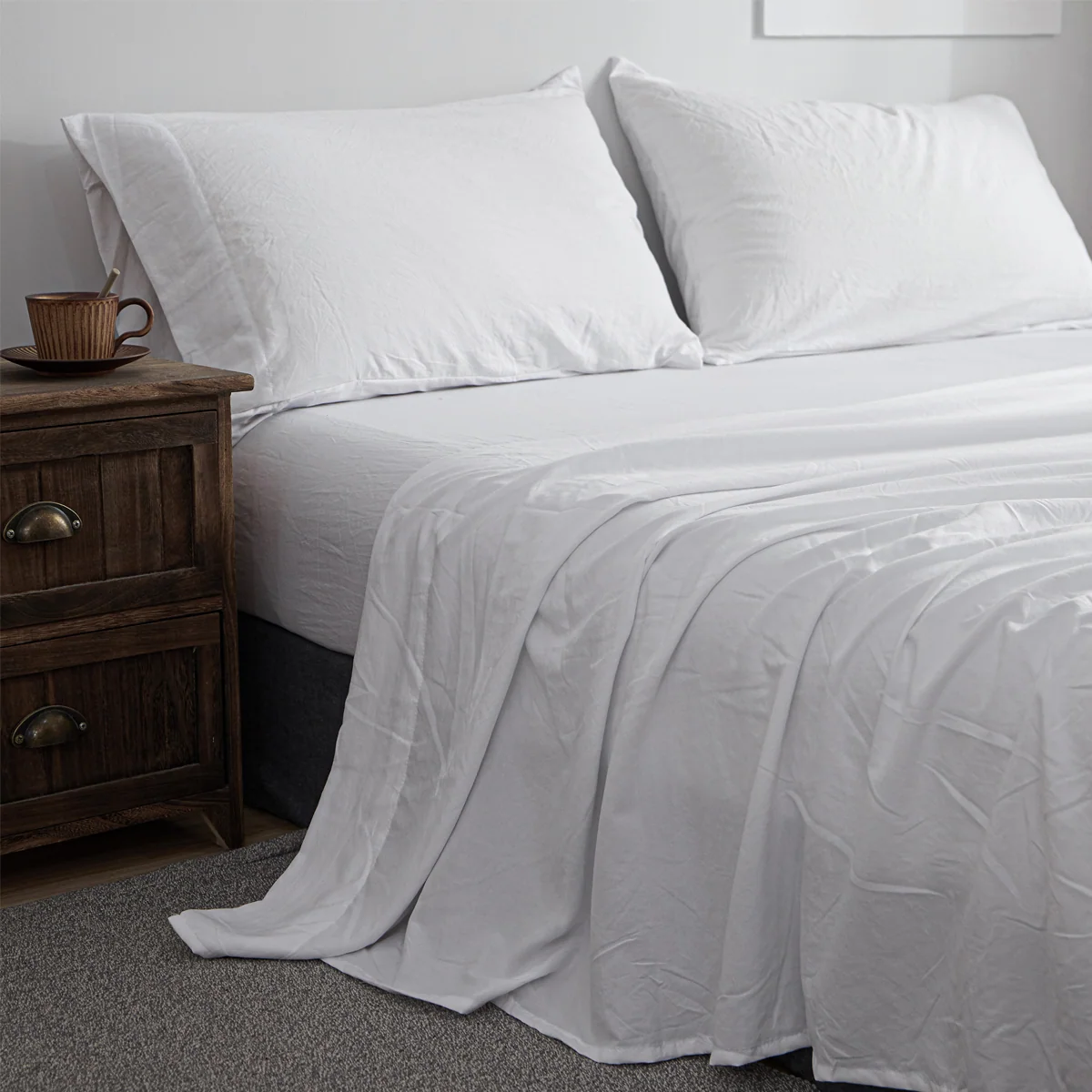 Comfortable Adrien Lewis- Stone Washed Bamboo Feel Sheet Set User-Friendly