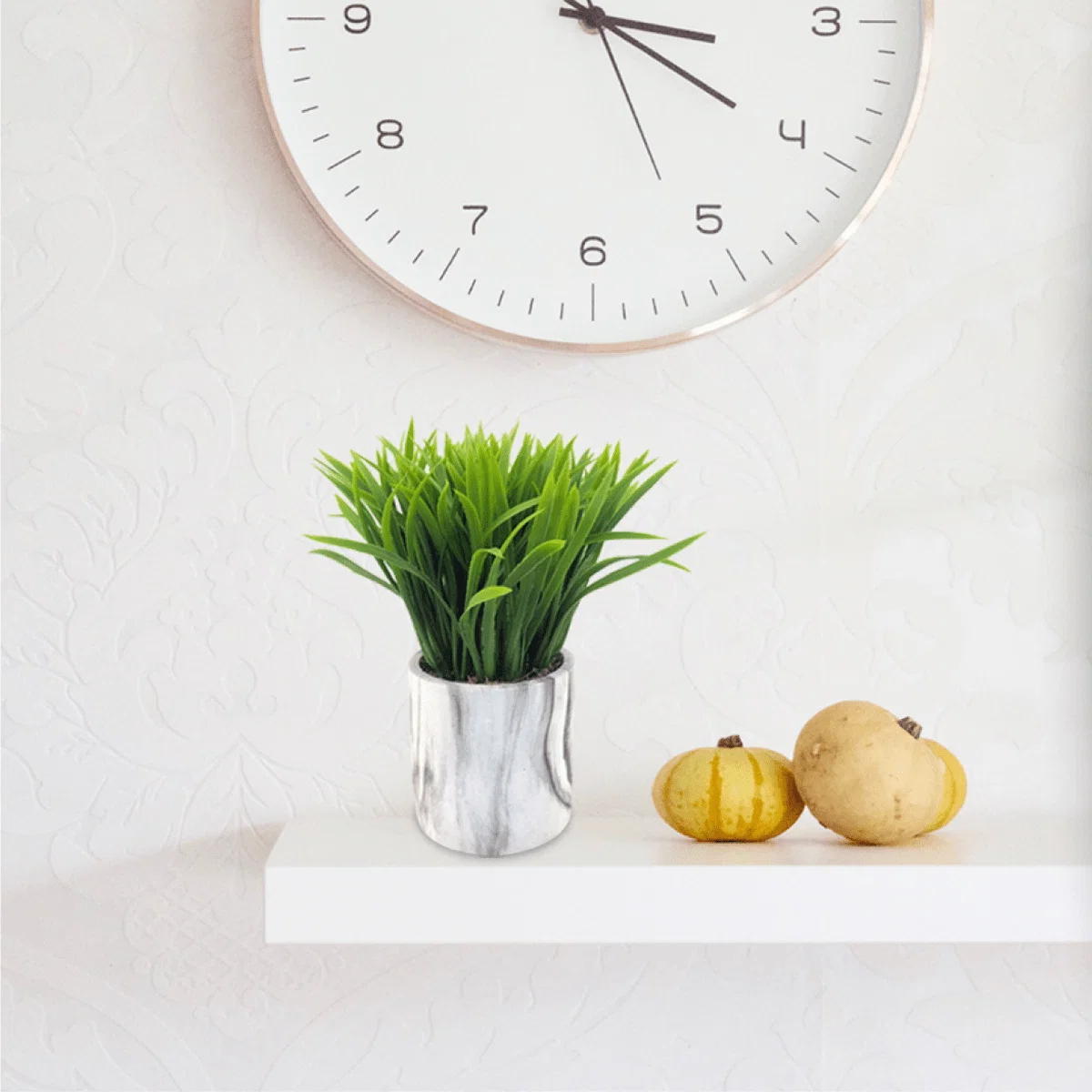 Fine Grass Marble Look Paper Pot 10.16×10.16×22.86 Minimalist