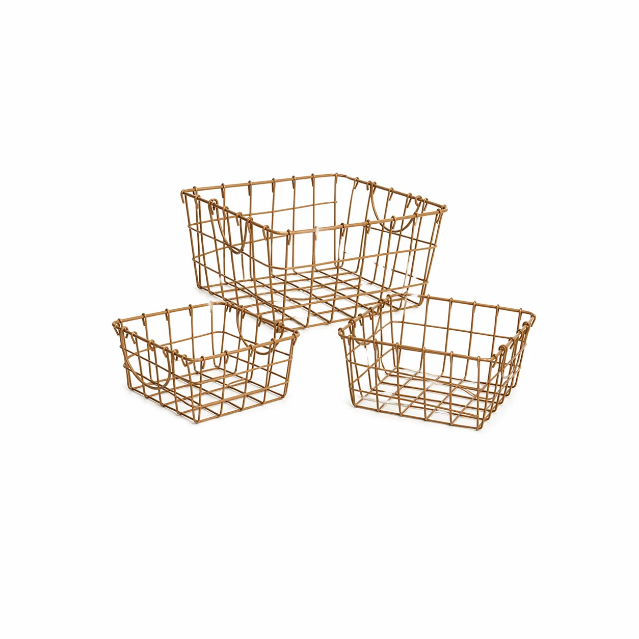 Refined Gold Iron Wire Basket Excellent