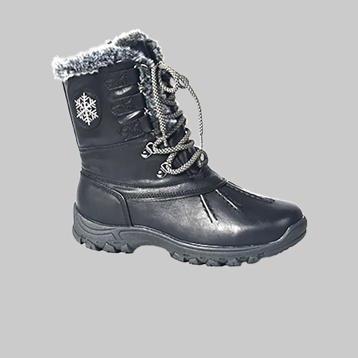 High-End lace up water proof winter boot with fur on top High-Grade