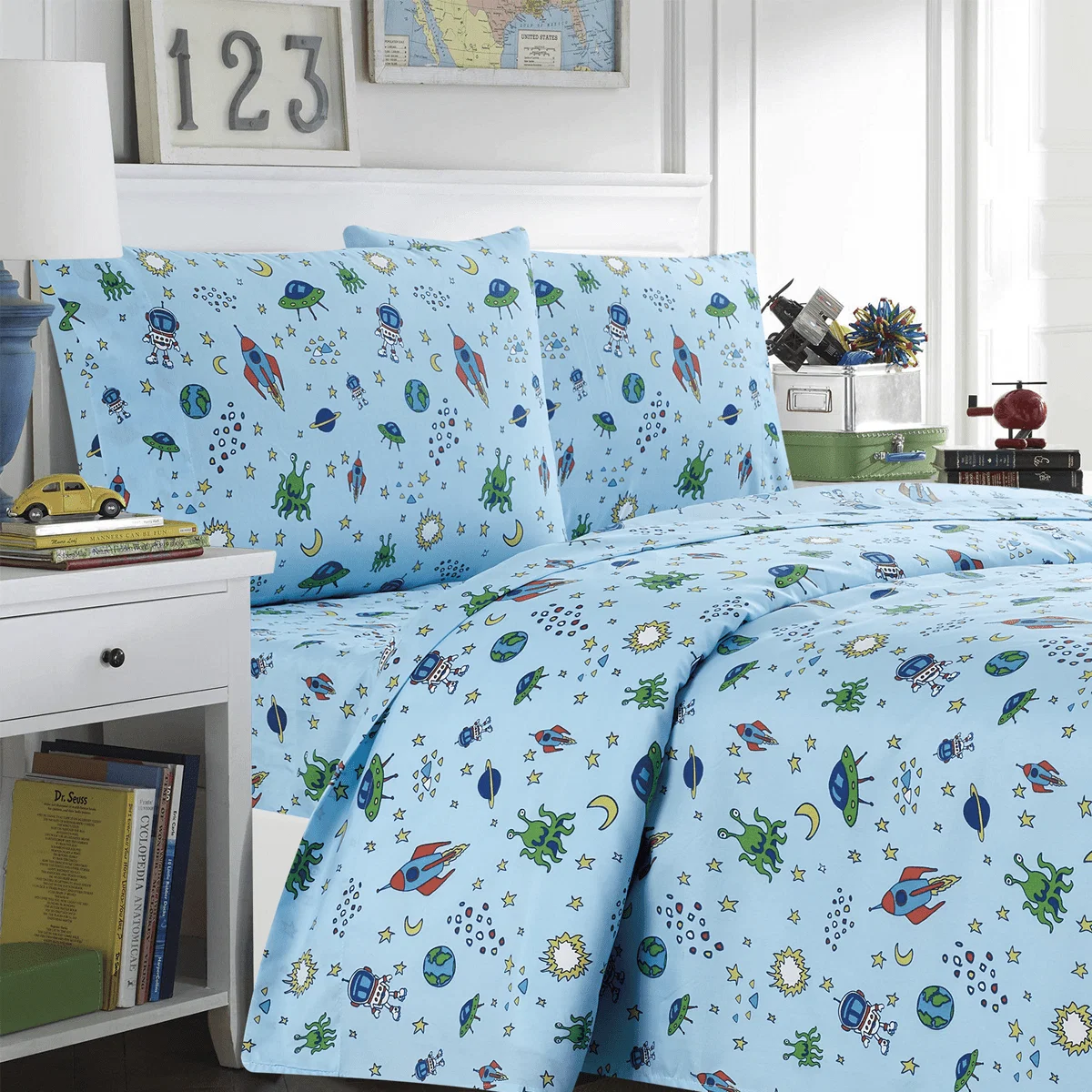 Proven Aliens – MF Quilt Set Blue Organic