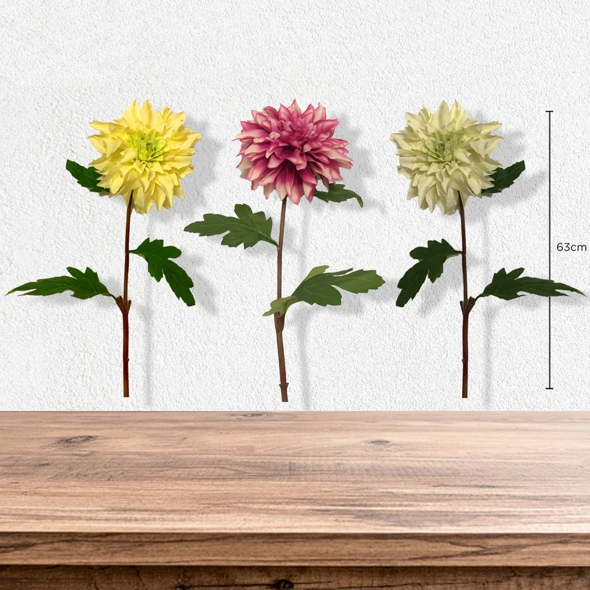 Trusted Dahlia Flower Pick 63cm Sophisticated