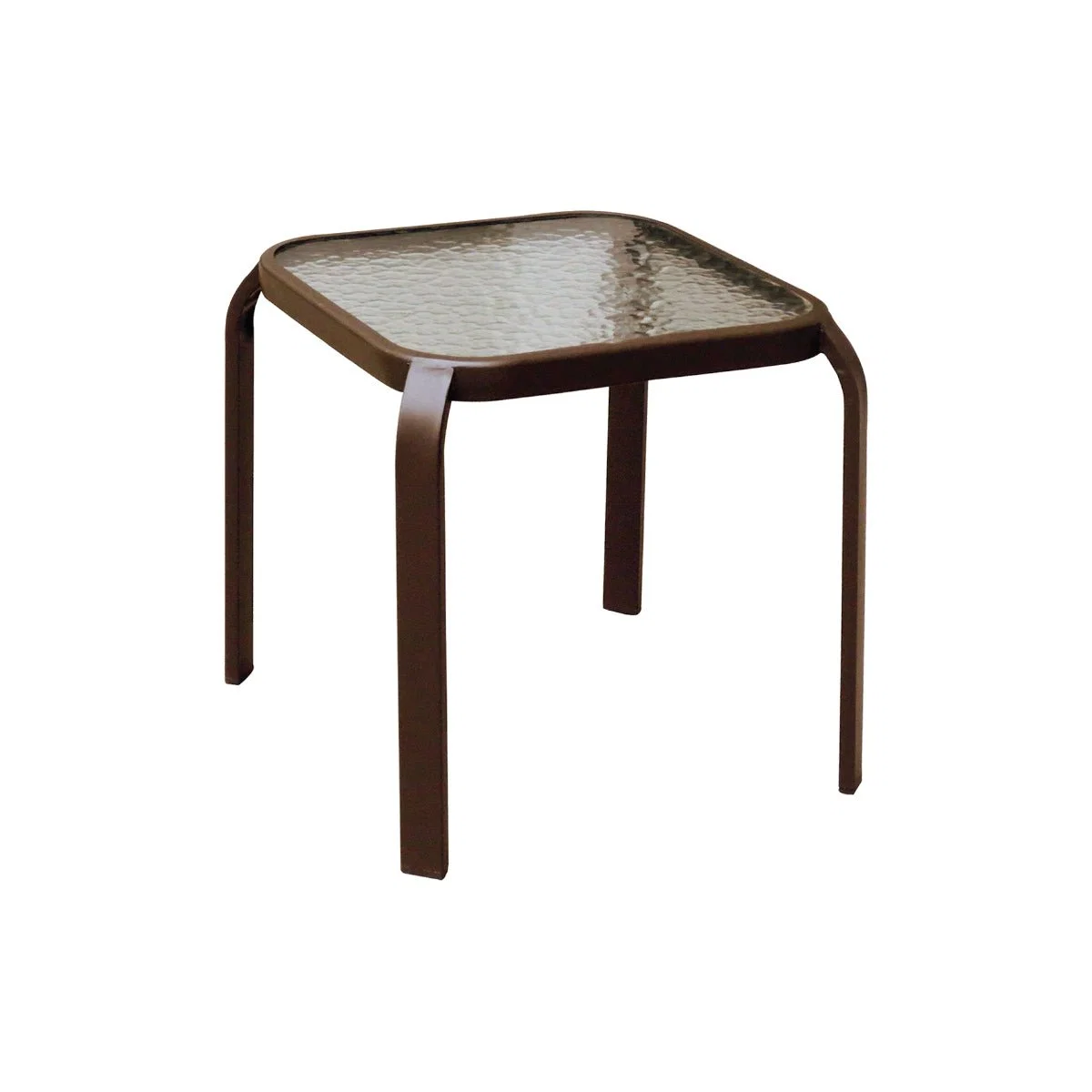 Exceptional Steel Square Bronze Side Table Casual