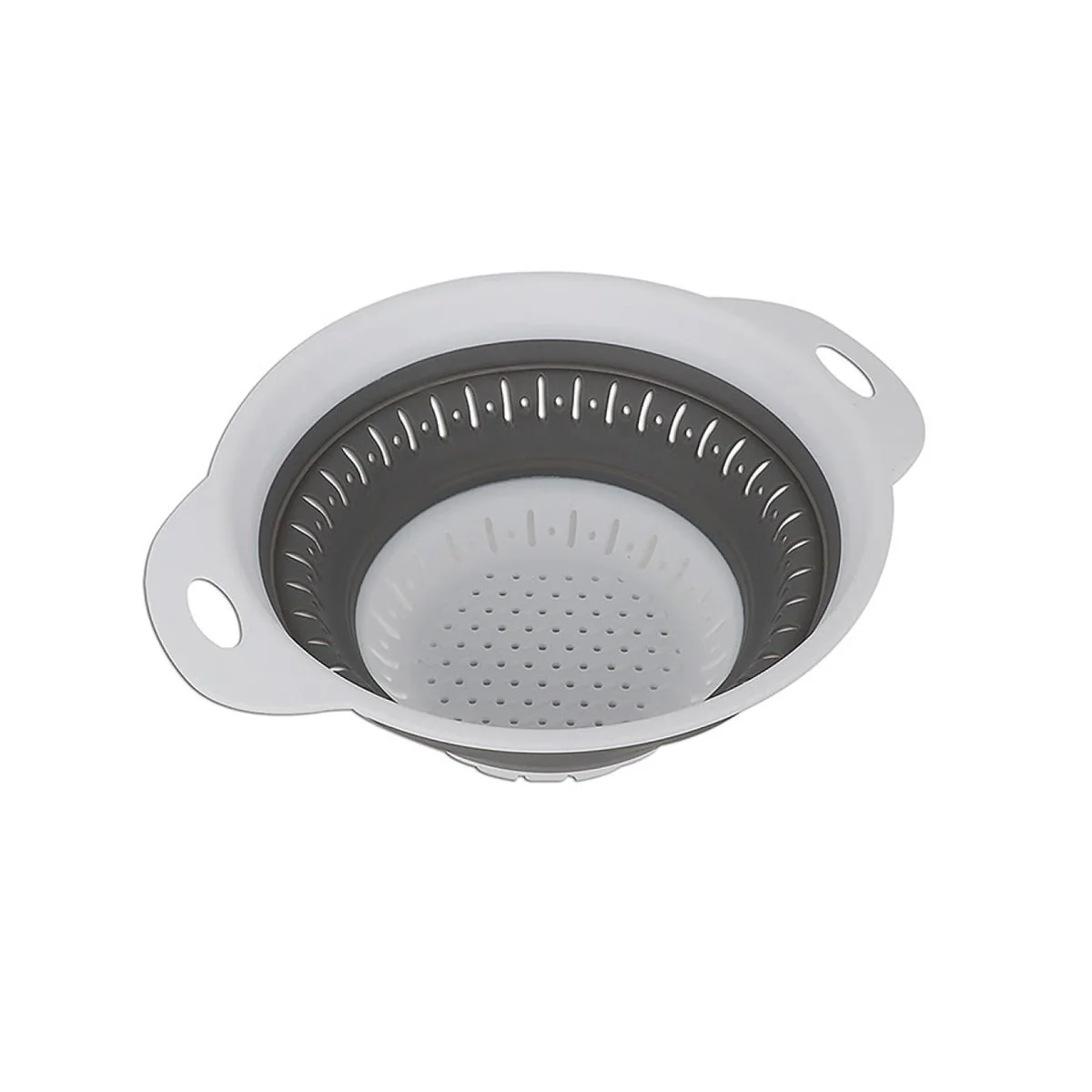 Optimized Collapsible Round Basket White grey Healthy