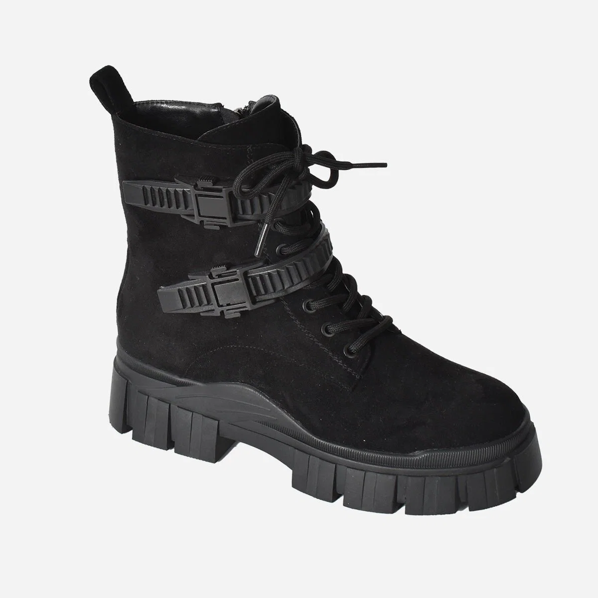 Expertly Made Lace Up Boot With Zip Premium