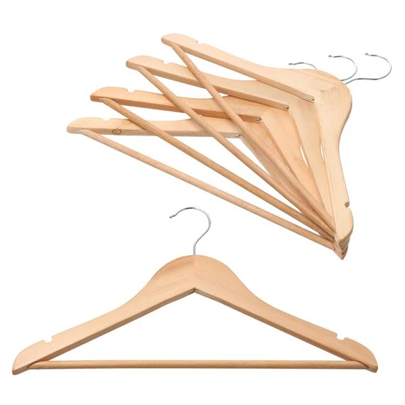 Casual WOODEN CLOTH HANGER W38 EUCALY 5P Top-Quality