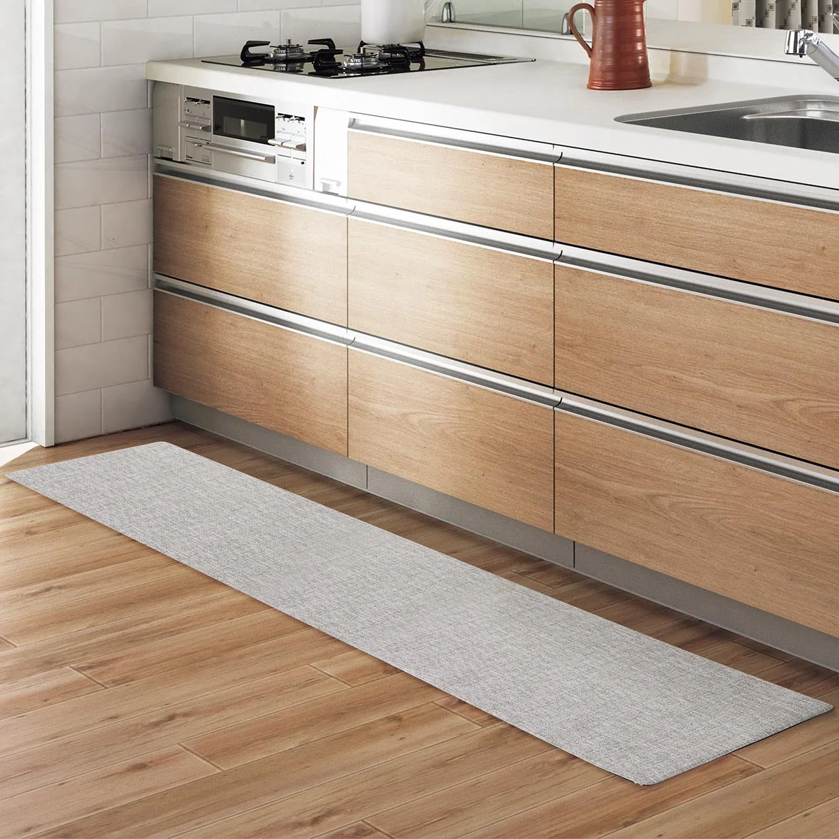 World-Class PVC FLOORMAT N MARBRE GY 45X240 Environmentally Friendly