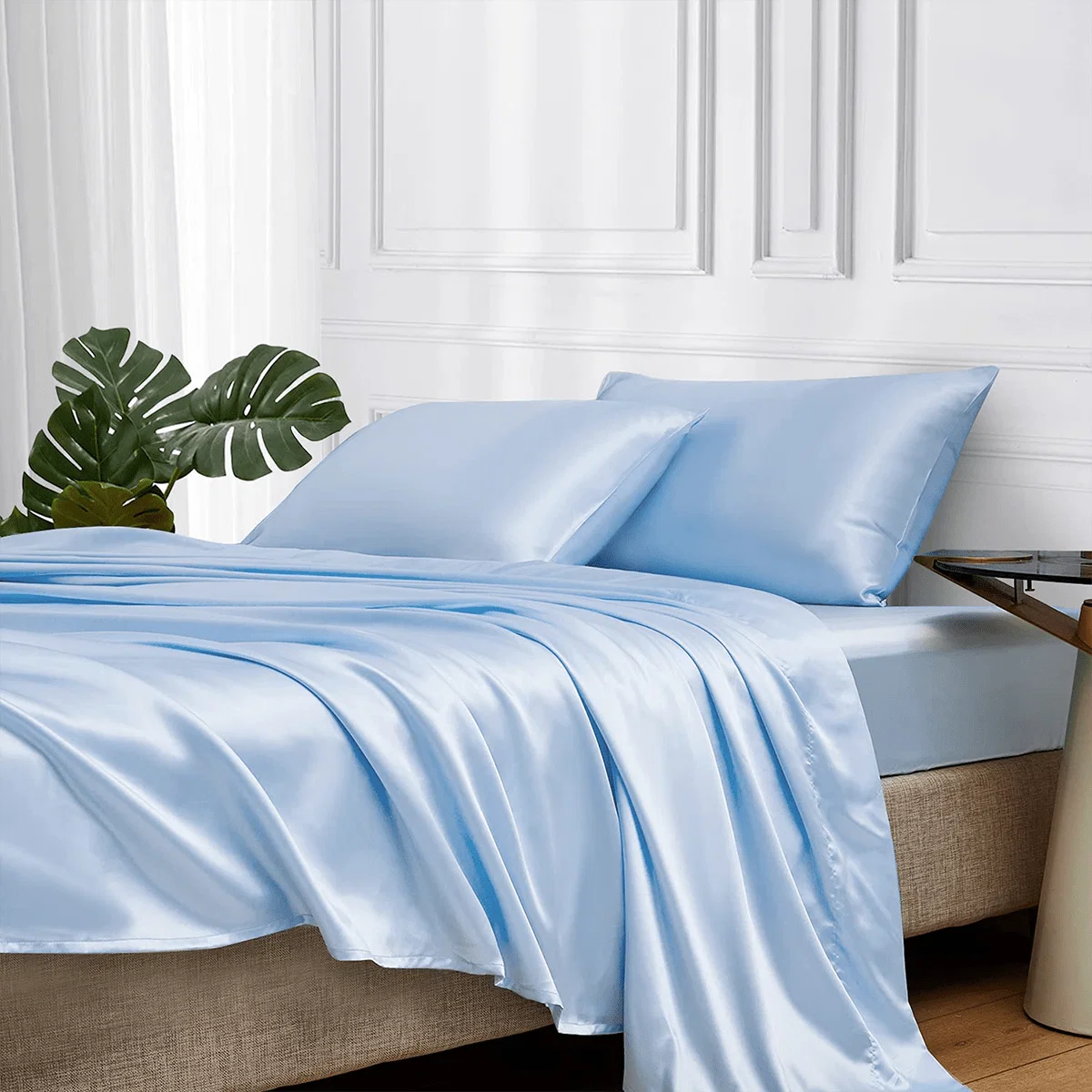 Professional Satin Sheet Set- Assorted Natural
