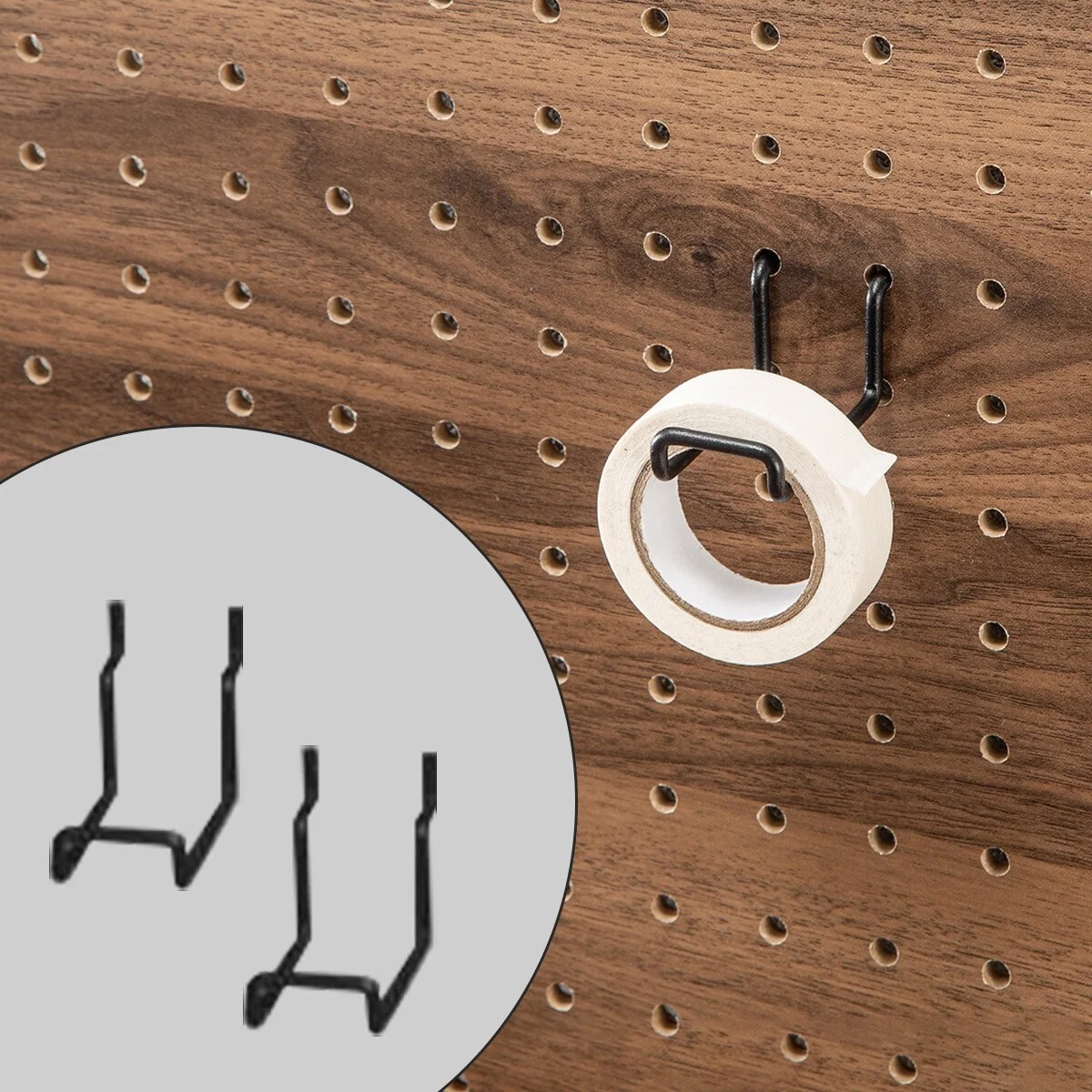 High-End PUNCHING WIRE HOOK 2HOLE BK 2PCS Elegant