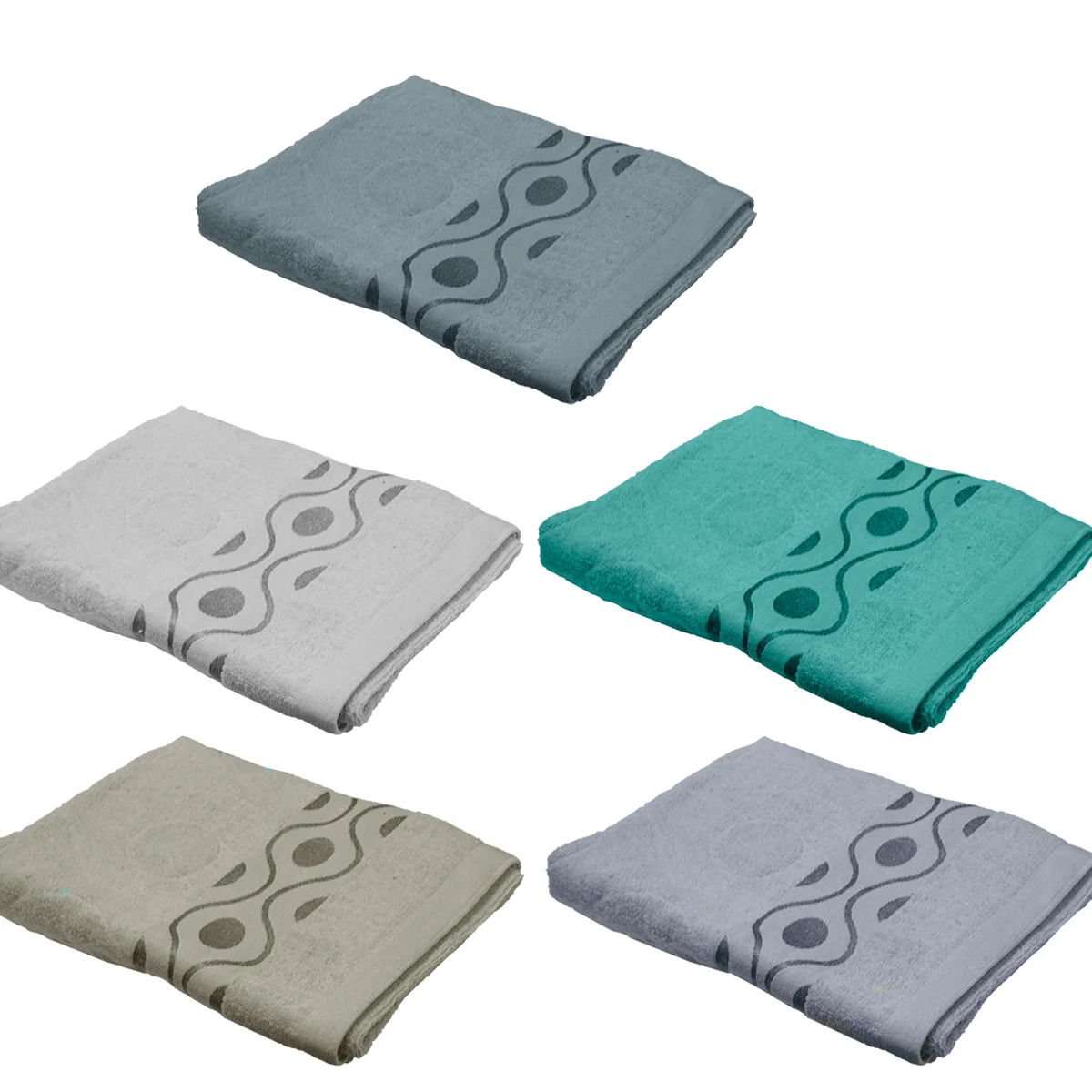 Responsible Studio 707- Geometric wave cotton towel Original Design