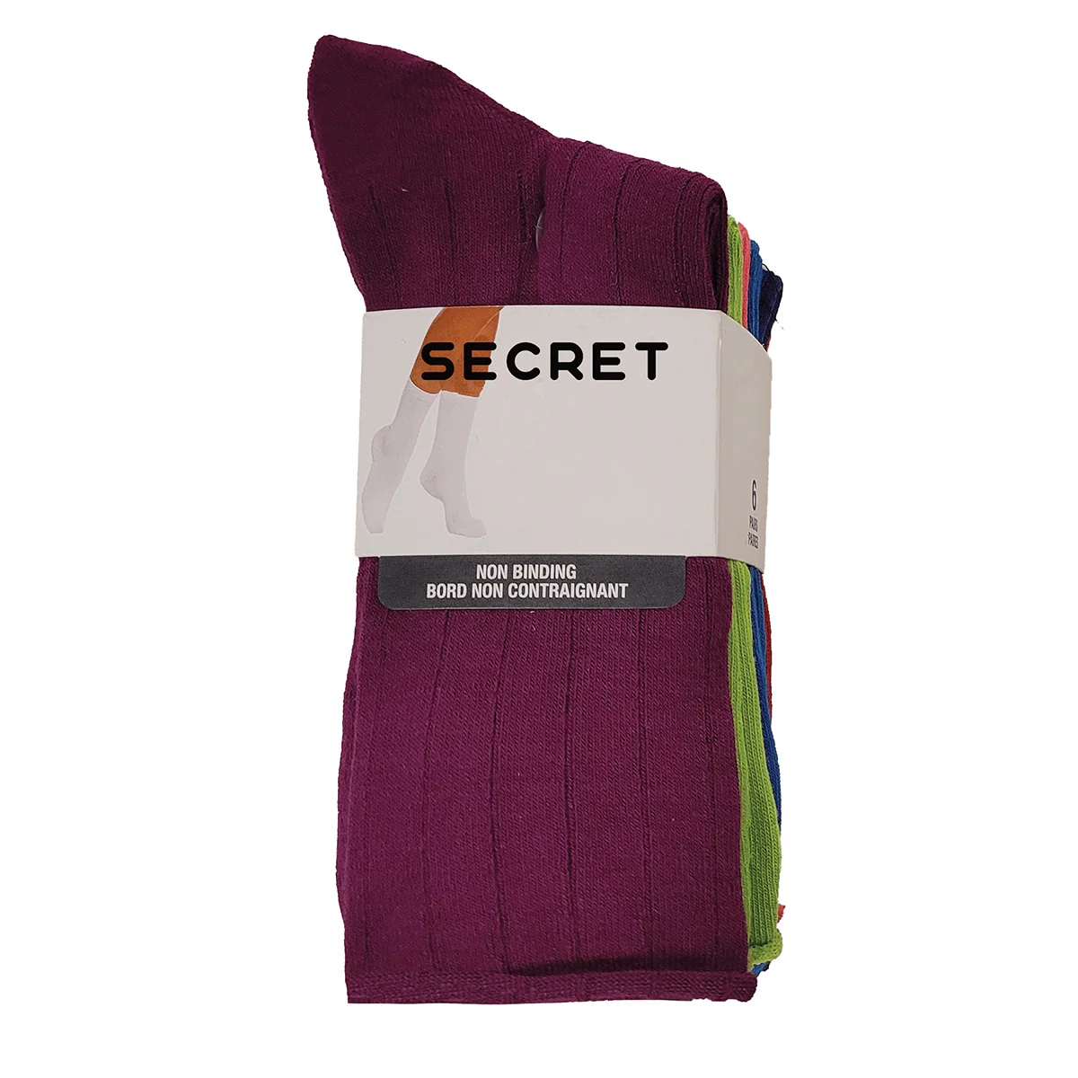 Casual Secret – Ladies 6 Pack Socks assorted-6pk Socks Secure