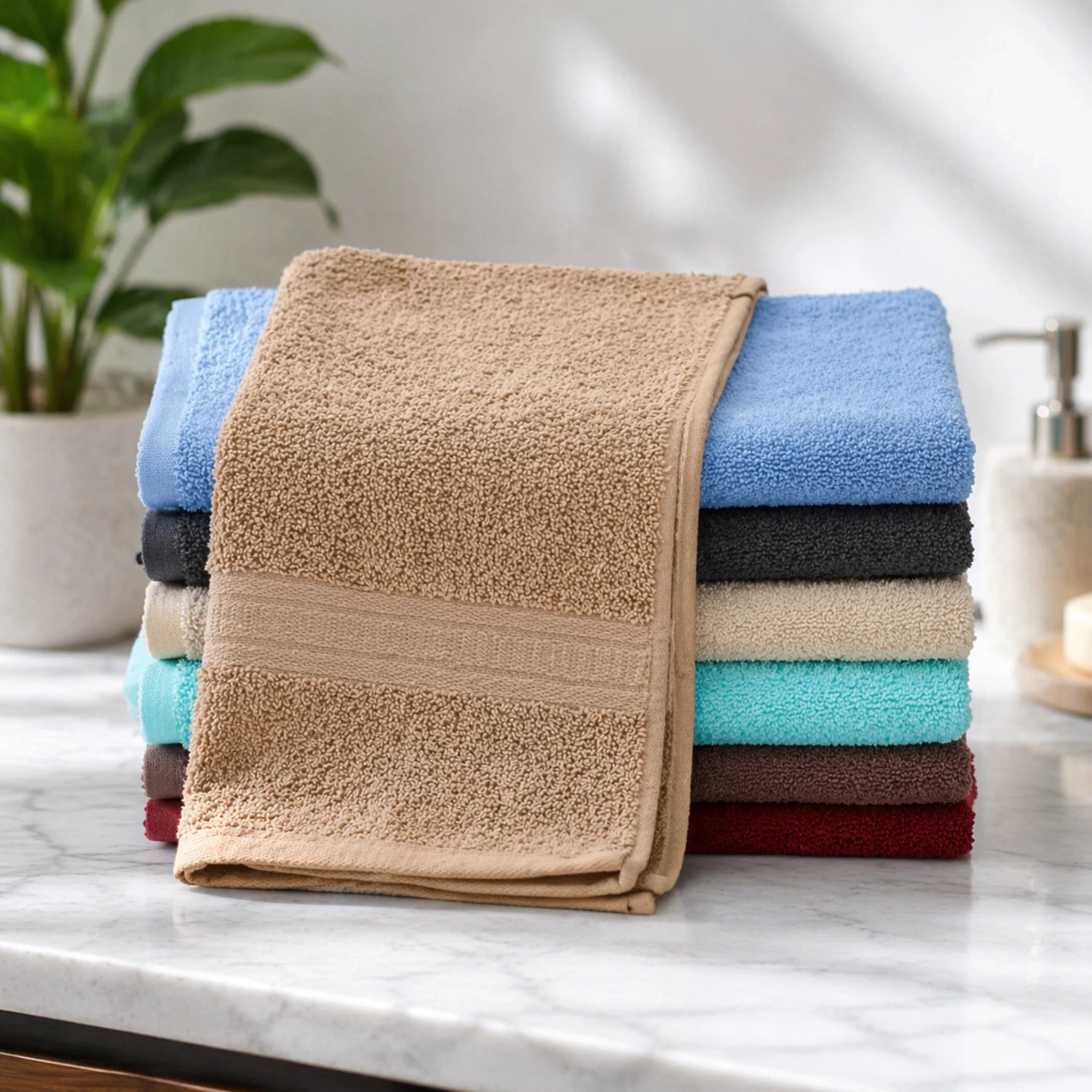 Healthy Solid Cotton Hand Towel – Soft Absorbent 14 x 24 Stylish