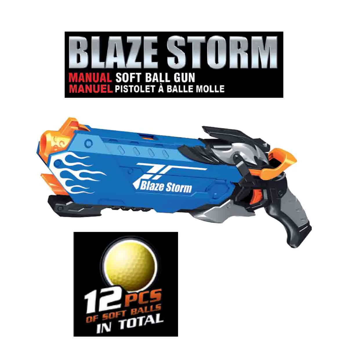 Top-Quality Manual Soft Bullet Blaster 12 Ball Bullet Flexible