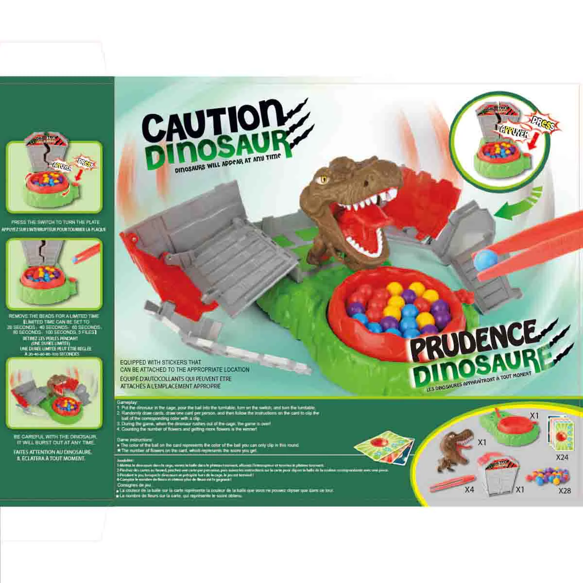 Green Caution Dinosaur Game Professional