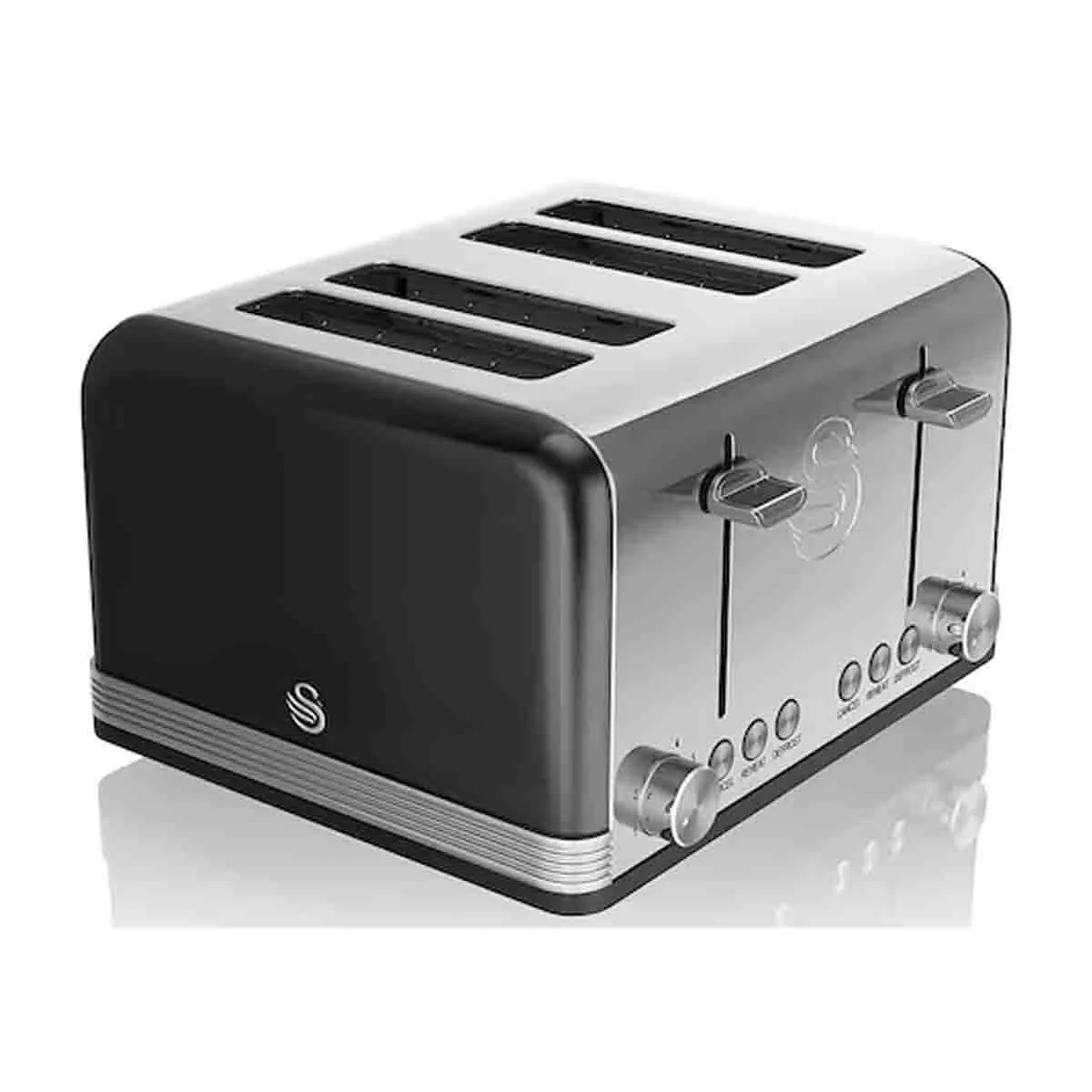 Clean Swan 4-slice Retro Toaster Optimized