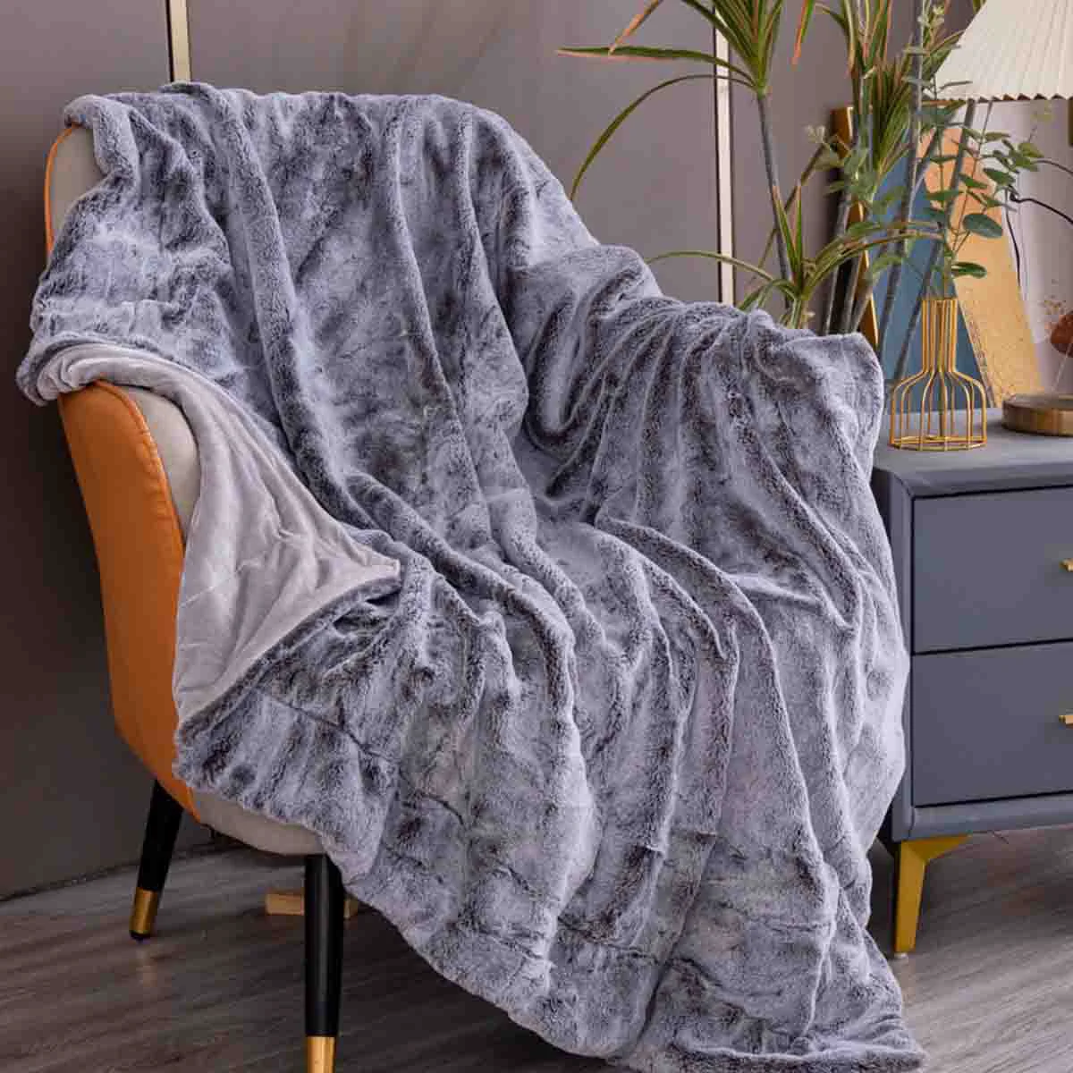 Versatile Lauren Taylor – Beatrice Rabbit Fur Throw Premium Material