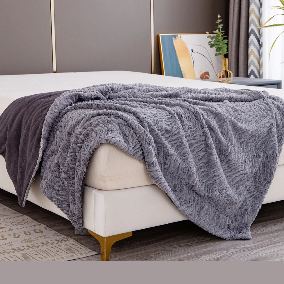 Green Lauren Taylor – Kensie Pv Fur Throw High-Grade