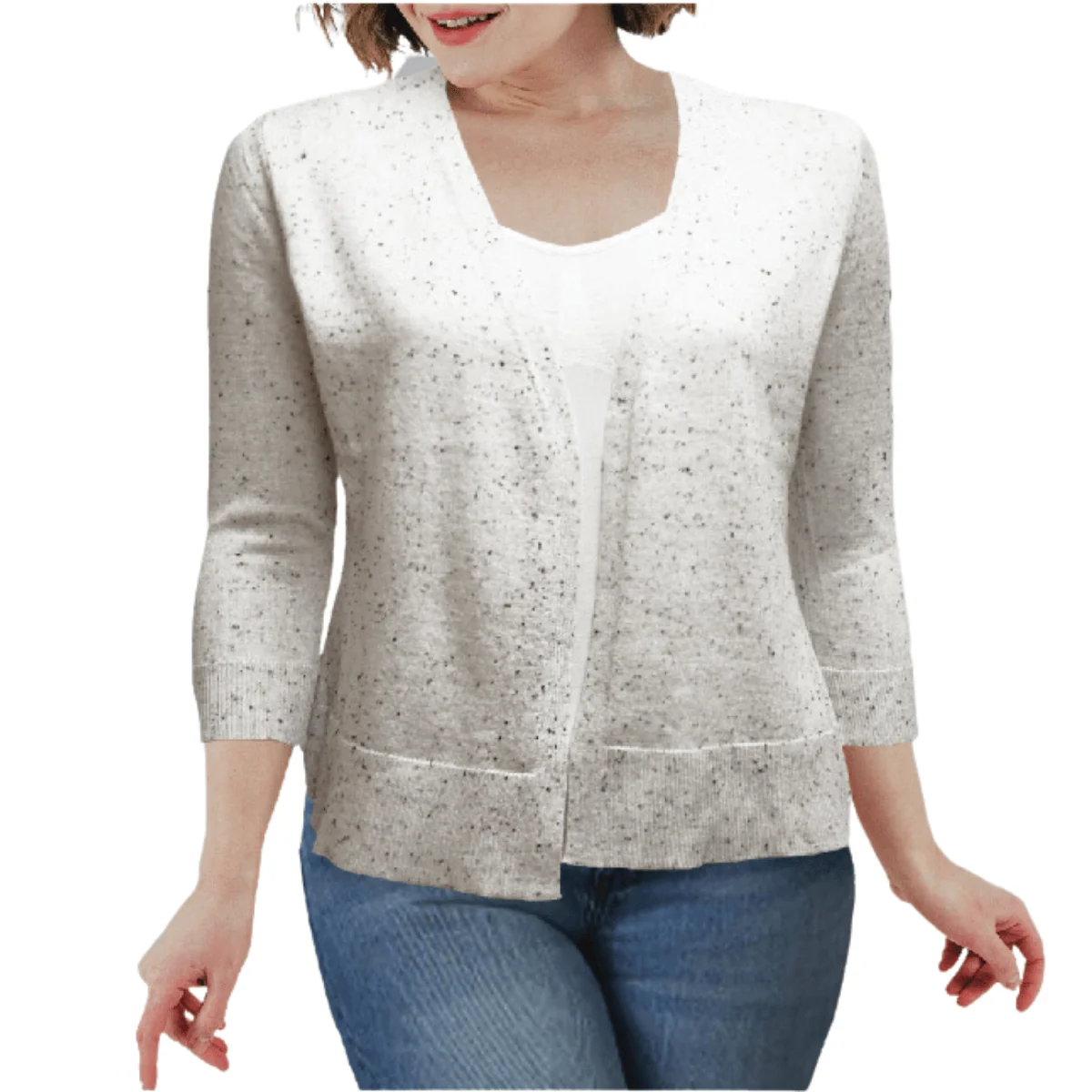 Quality O s Viscose Light Nep Yarn Cardigan Stylish
