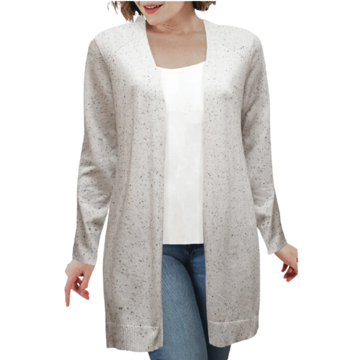 Premium O s Nep Yarn Long Cardigan Optimized