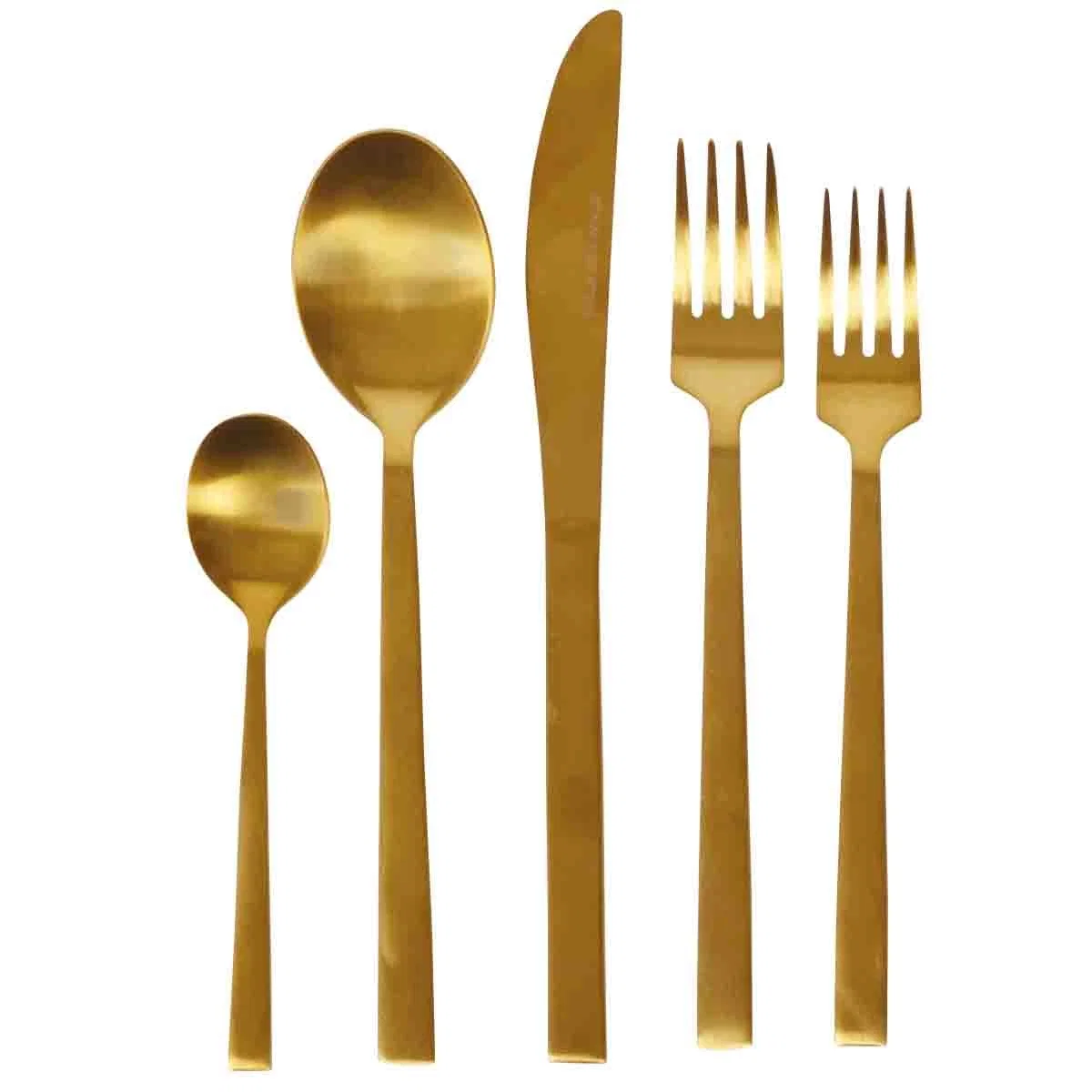 Convenient Cutlery 16pcs Gold Environmentally Friendly
