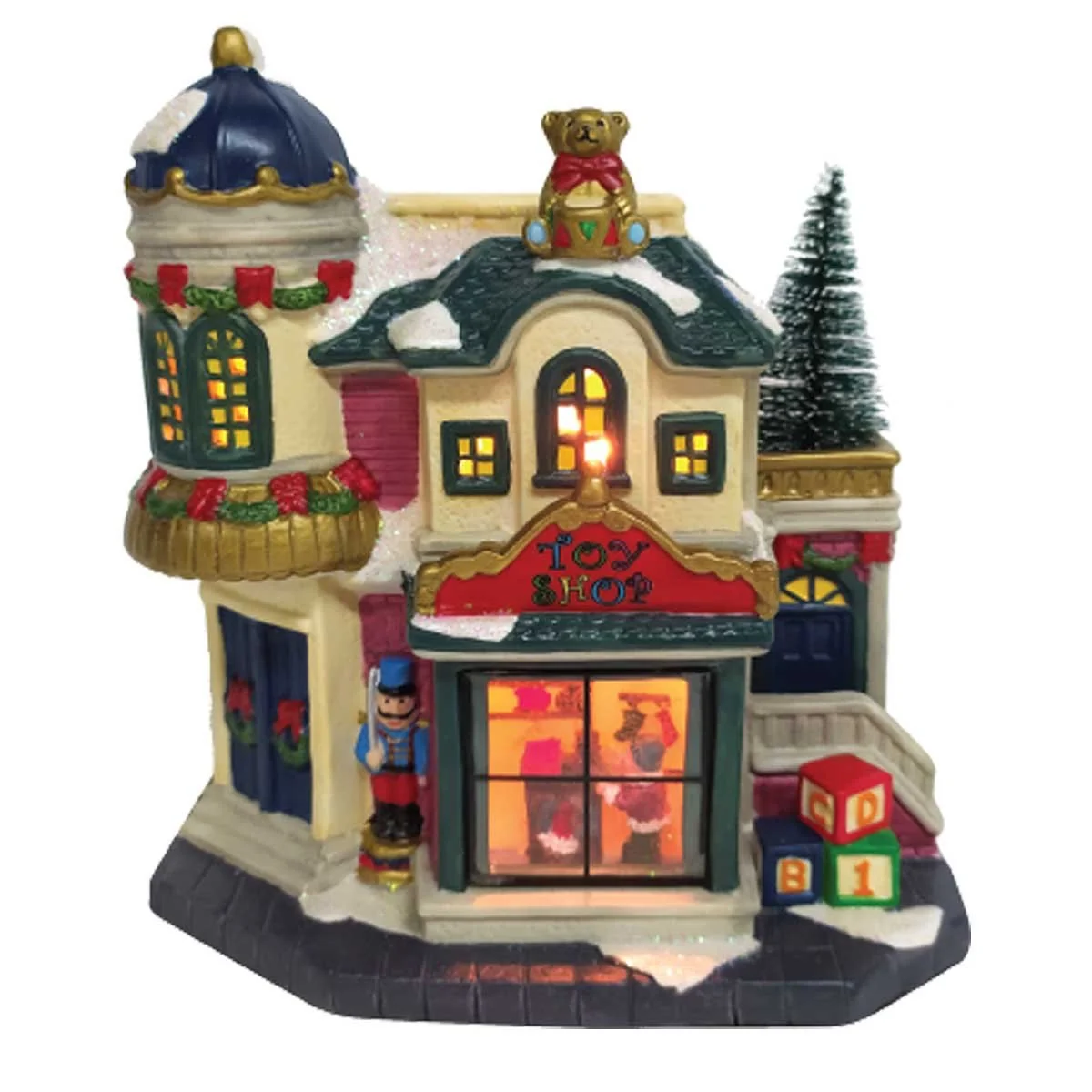 Crafted Ceramic Light-up House 16.5cm 6 Assorted Certified
