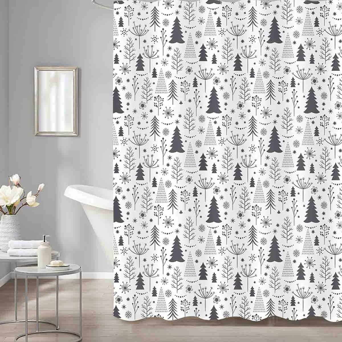 Recyclable Rustic Cabin – Snowtress Shower Curtain User-Friendly
