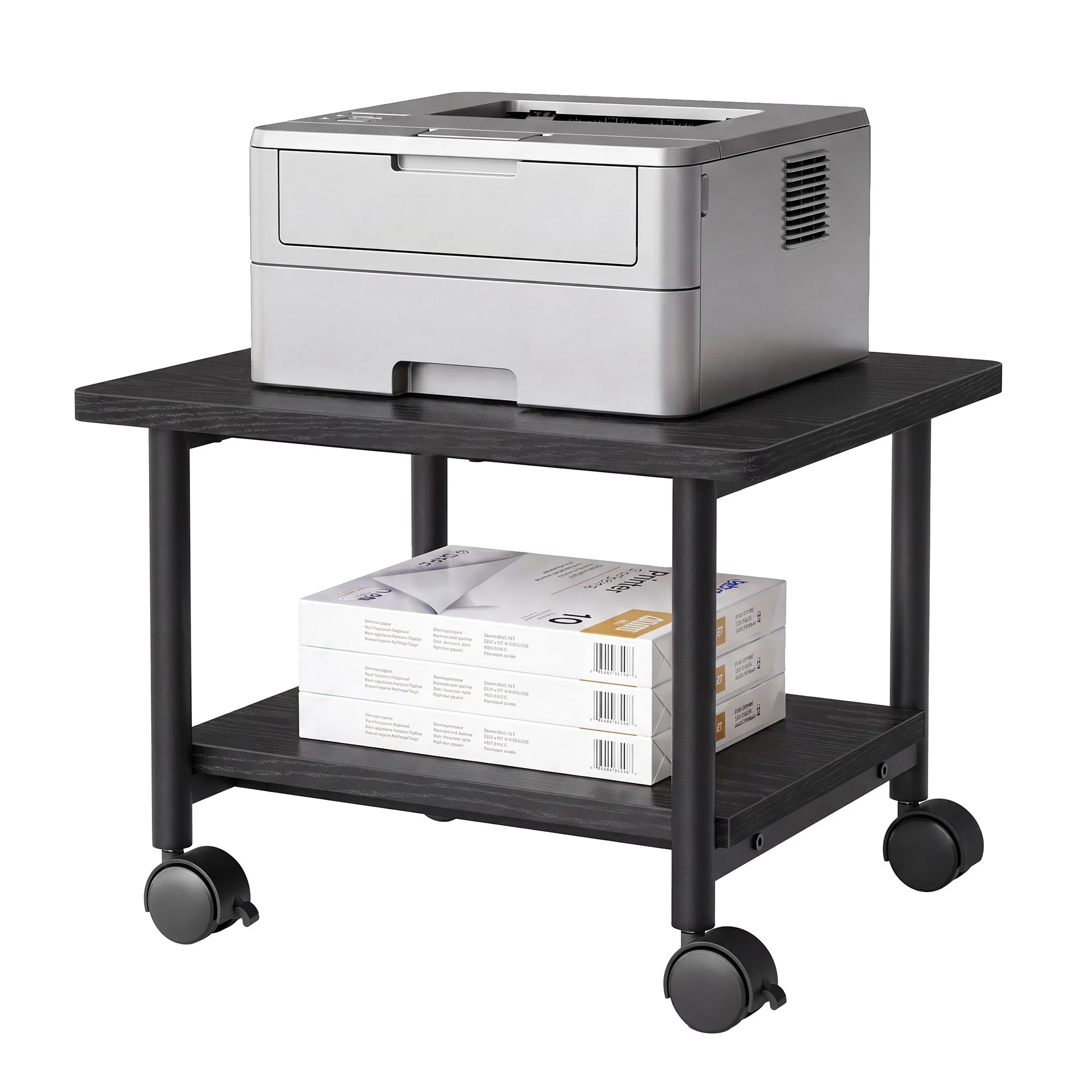 Sophisticated SONGMICS HOME SONGMICS HOME 2-Tier Printer Stand with Locking Wheels Printer Table Industrial Under Desk Mobile Cart for Home Office Storage Shelf User-Friendly