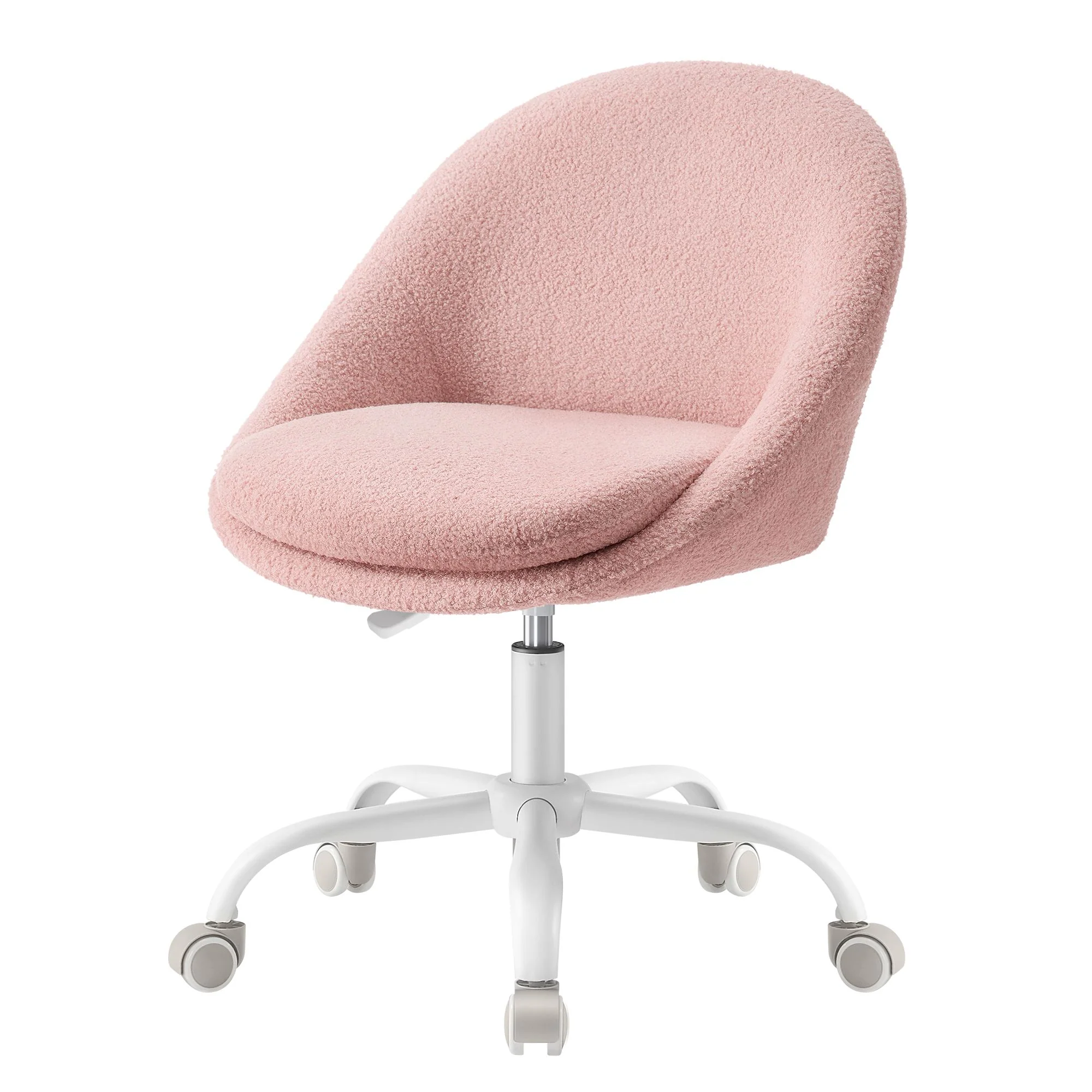 Genuine SONGMICS HOME SONGMICS HOME Armless Vanity Chair Adjustable Swivel Jelly Pink Armless Desk Chair with Lumbar Support Practical