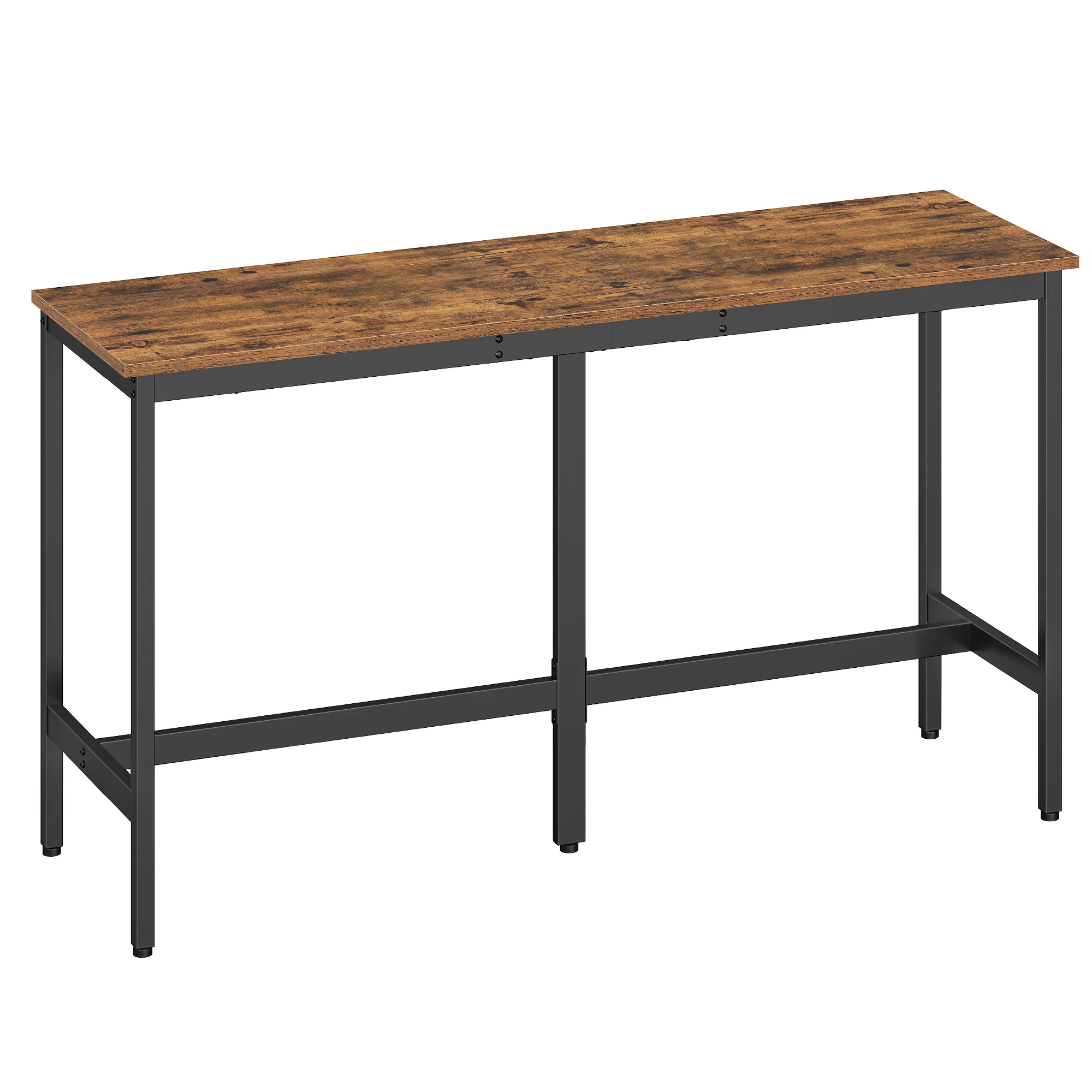 Crafted VASAGLE VASAGLE Bar Table Kitchen Dining Table High Top Pub Table Bar Height Cocktail Table for Living Room Party Sturdy Metal 15.7 x 63 x 35.4 Inches for Narrow Spaces Fashionable