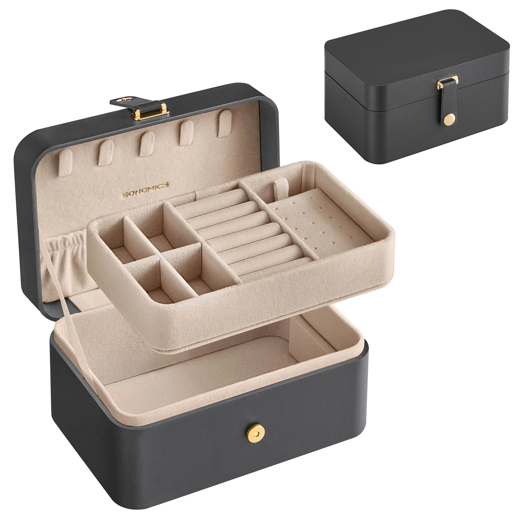 Secure SONGMICS SONGMICS Travel Jewelry Organizer Elegant