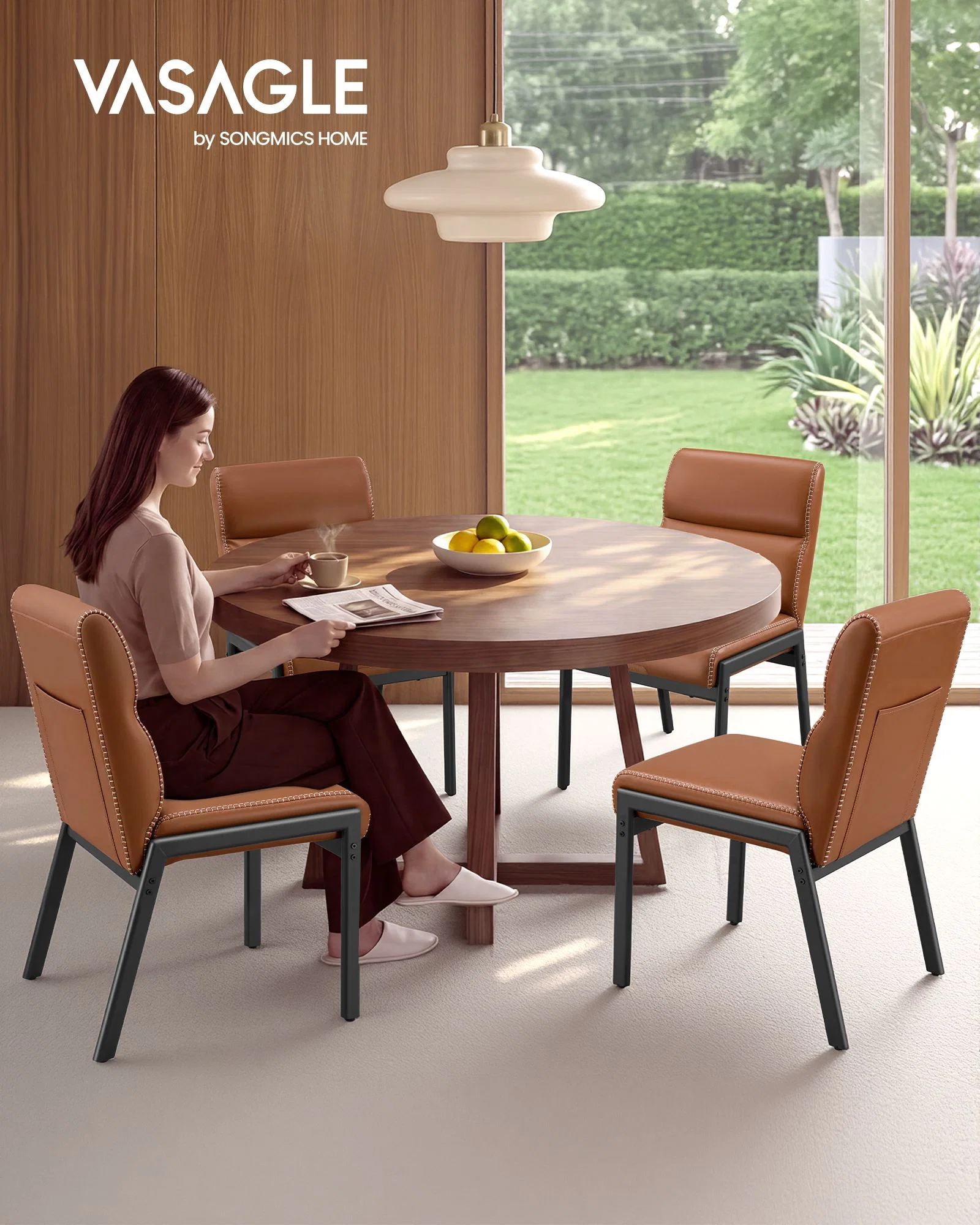 Solid VASAGLE VASAGLE Dining Chairs Set of 4 Superior