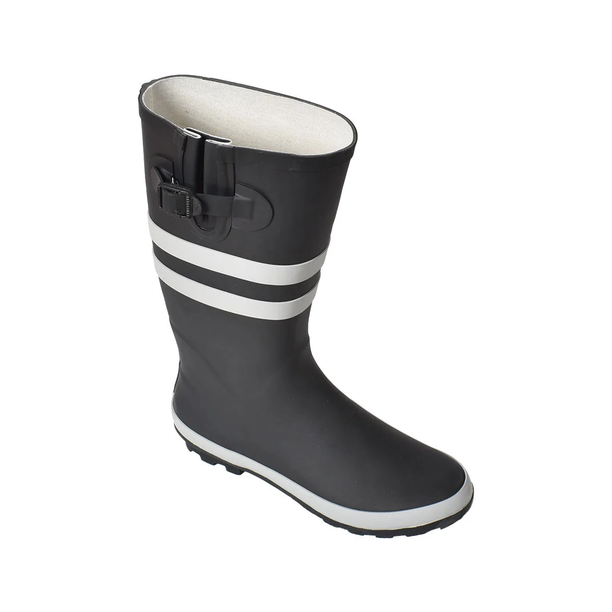Artisan Men’s Black Rubber Boot With Reflection Traditional