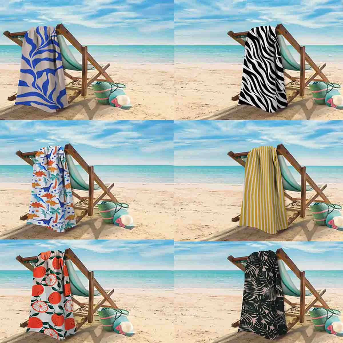 Contemporary Sol Del Mare-beach Towels 27X54 Premium