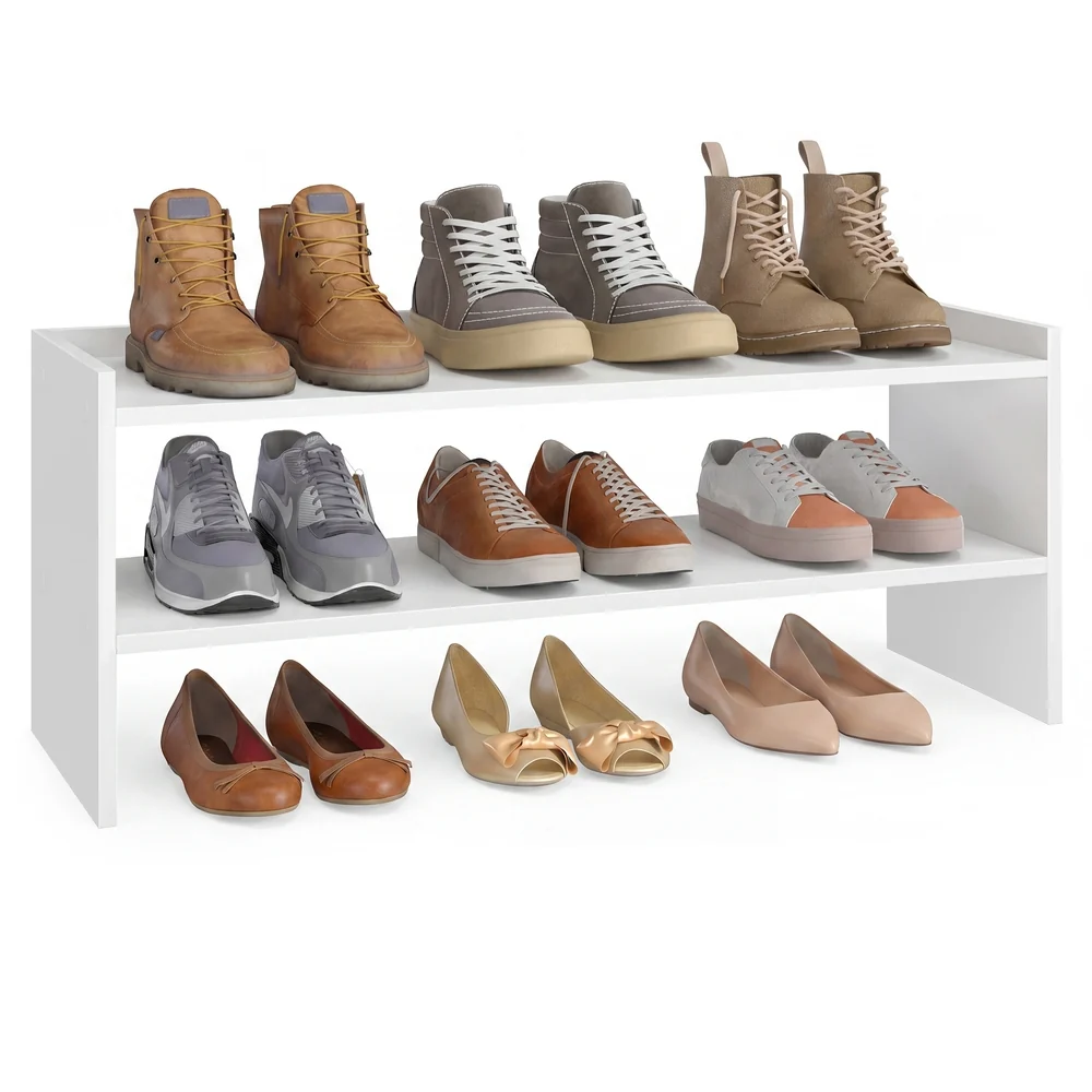 Environmentally Friendly VASAGLE Stackable shoe rack shelf for closet or entryway Original Design
