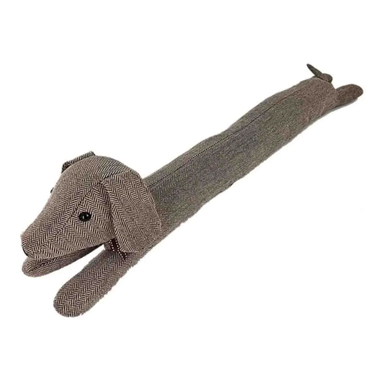 Recyclable Door Stopper Dog Long Length 34in Brown Artisan