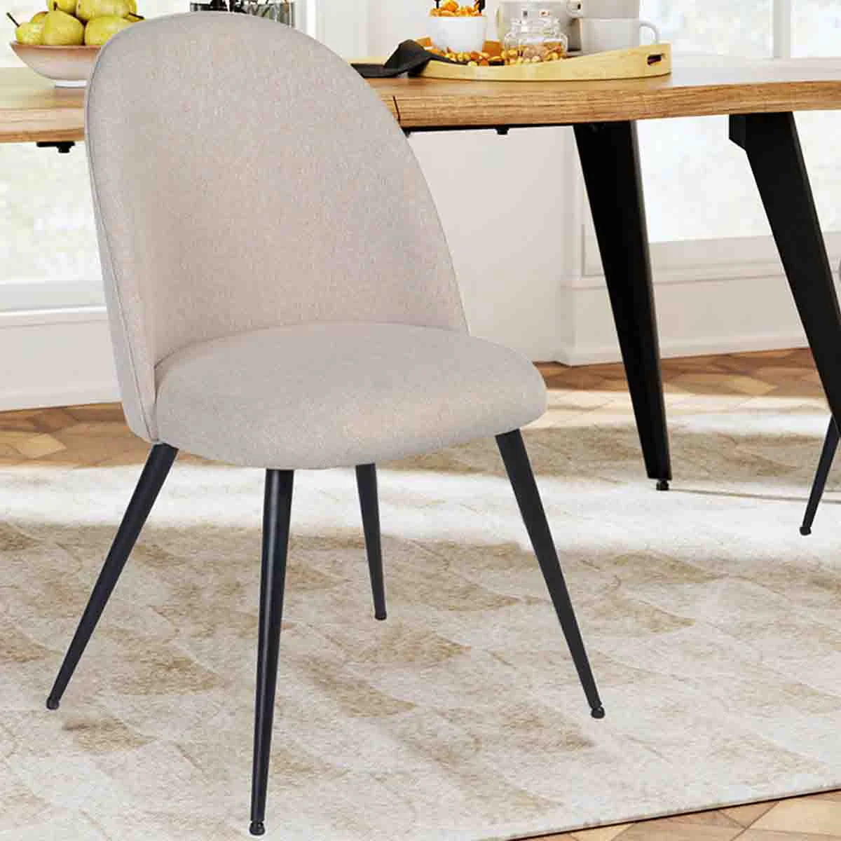 Effective Atelier Du Nord – Zomb Fabric Upholstered Dining Chair Clean